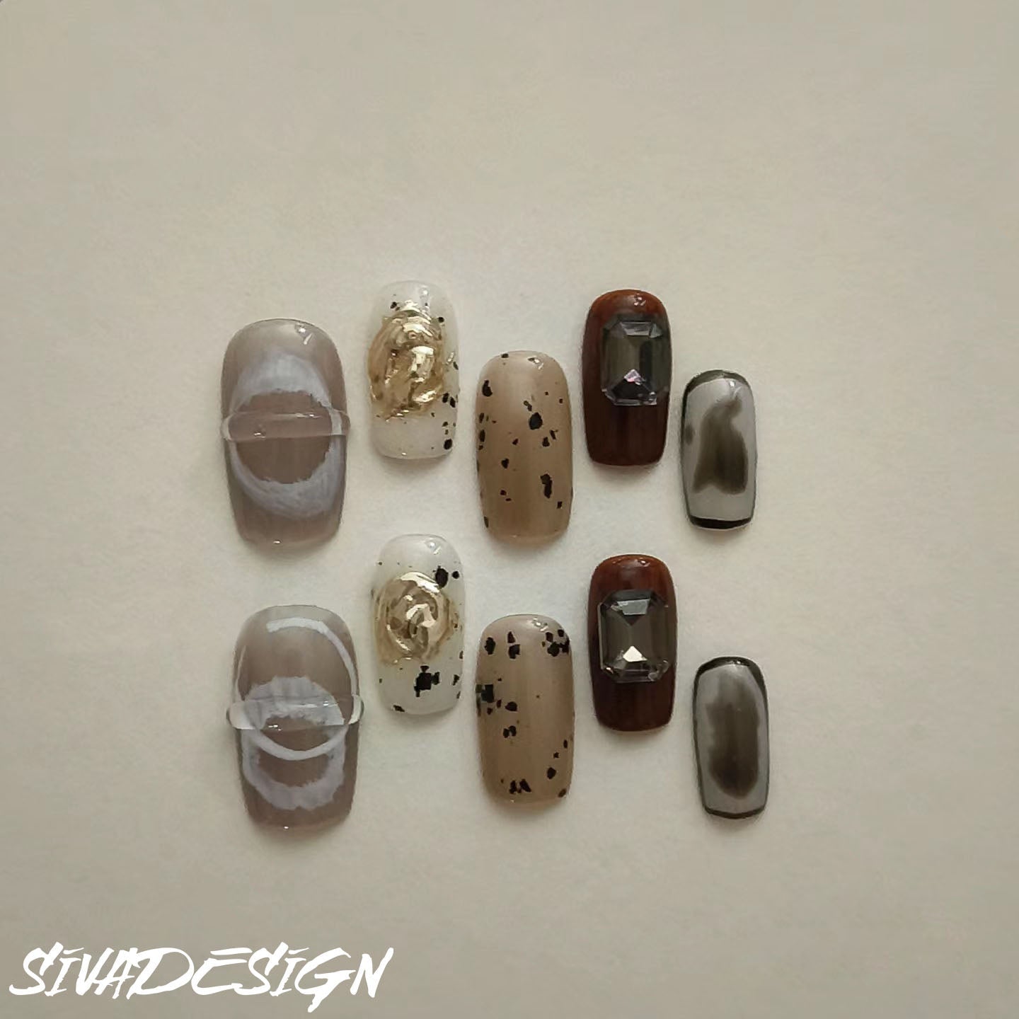 Siva Nail, Luxus-Bühne, moderne Kunst, handgemachte Nagelpresse