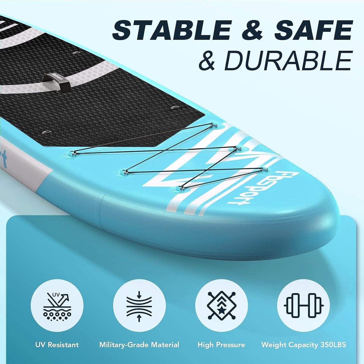 Premium Stand Up Paddle Board, Yoga Board with Durable SUP Accessories & Carry Bag | Wide Stance, Surf Control, Non-Slip Deck, Leash, Paddle and Pump for Youth & Adult