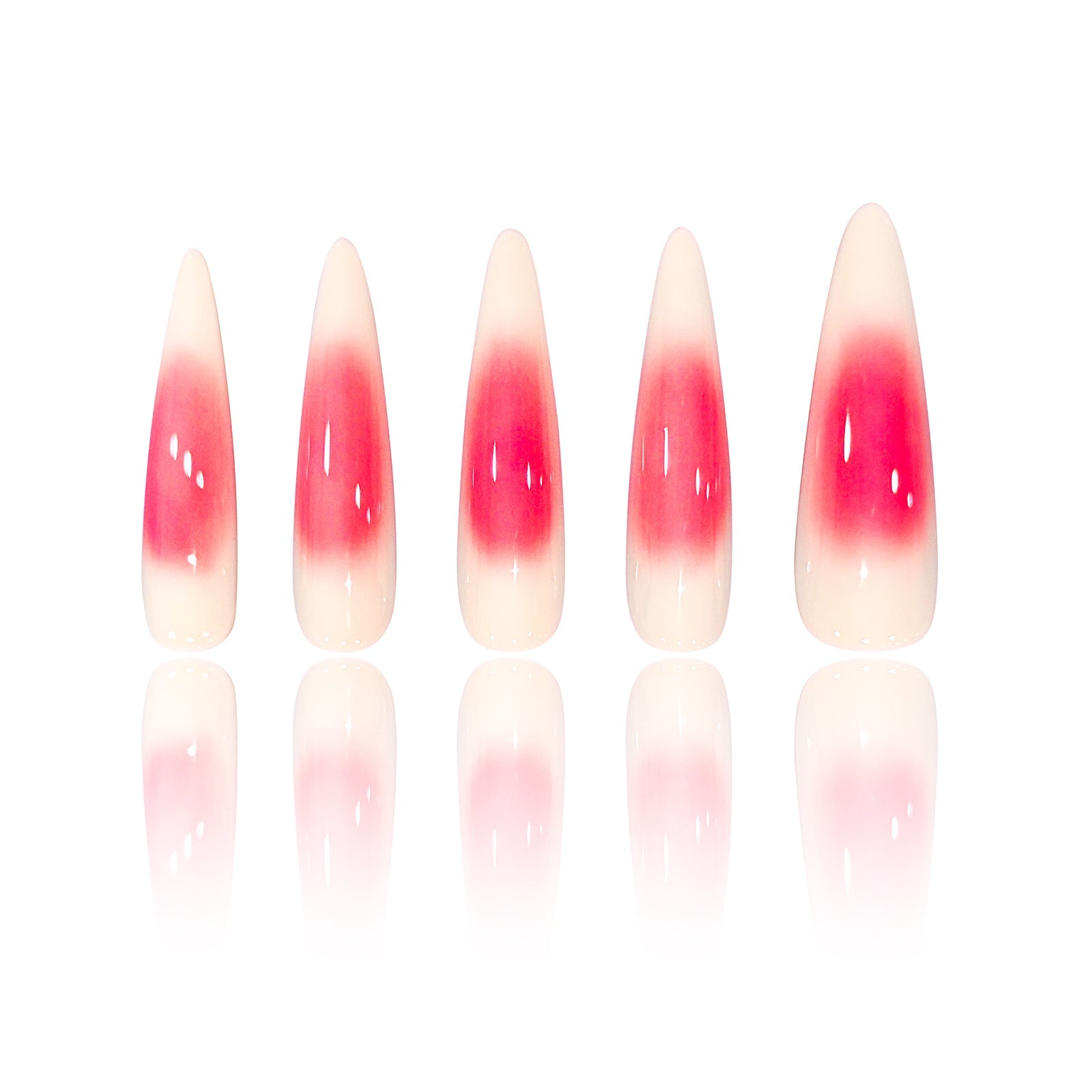 Siva Nail, Pink Promenade, Zartrosa Farbverlauf, handgemachte Nagelpresse