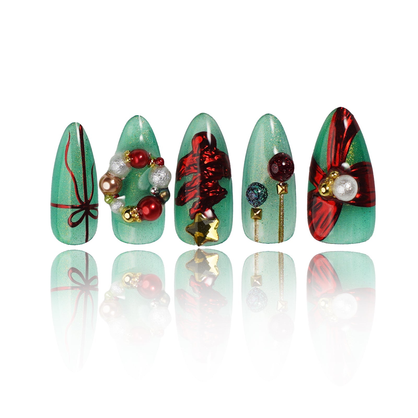 Siva Nail, Evergreen Enchantment, Weihnachtswunderland, handgemachte Nagelpresse