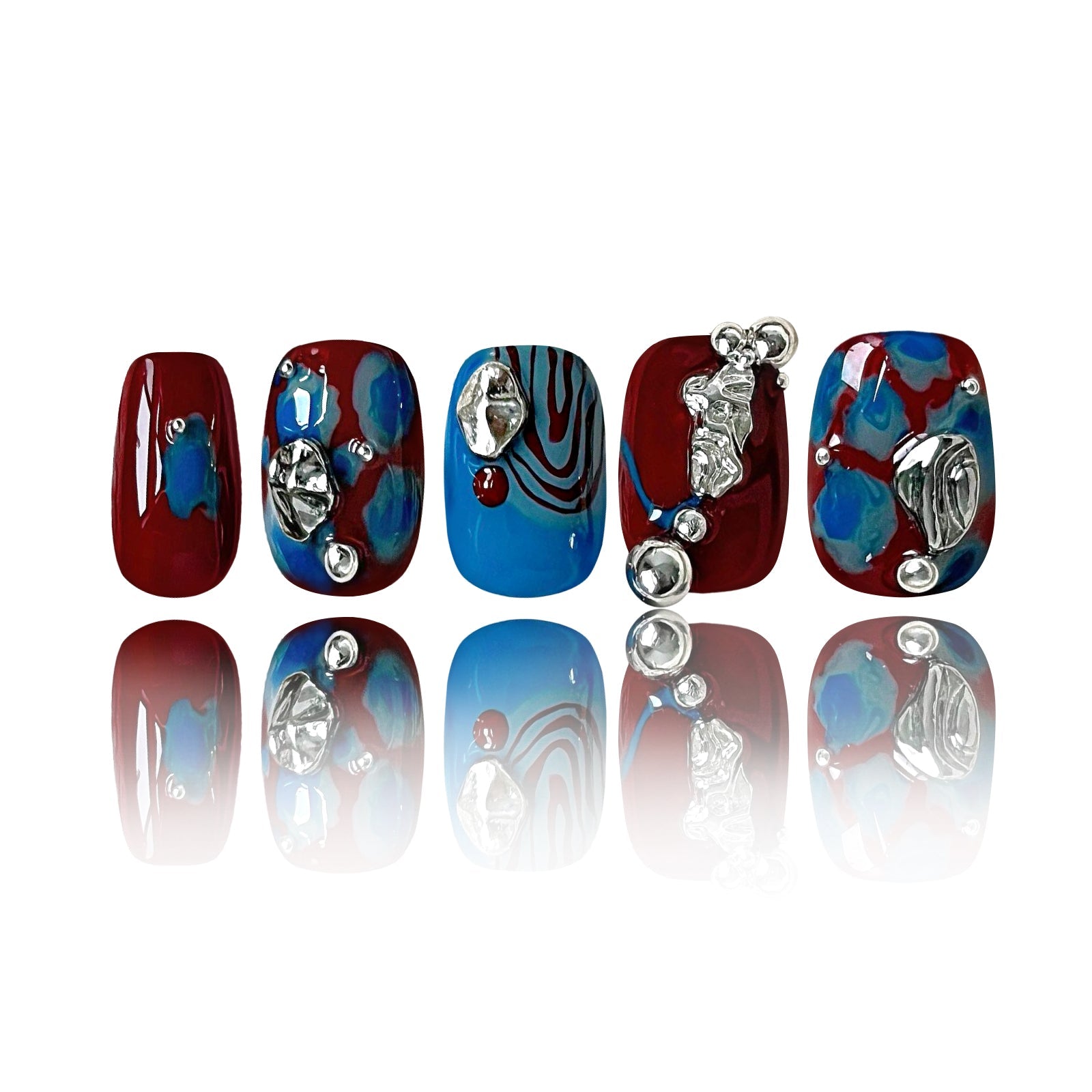 Siva Nail, Stellar Swirl, Cosmic Abstract, handgemachte Nagelpresse