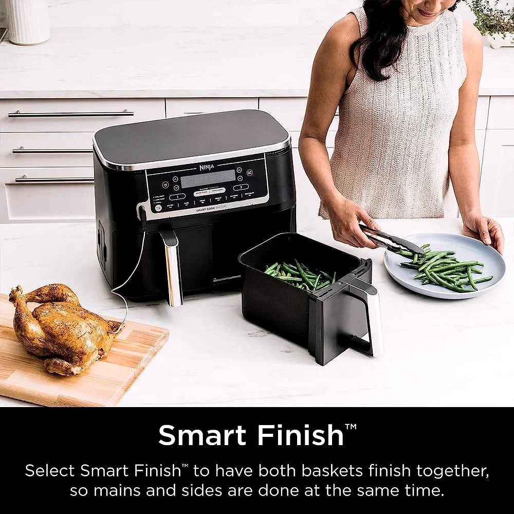 Ninja DZ550 Foodi 10 Quart 6-in-1 DualZone Heißluftfritteuse