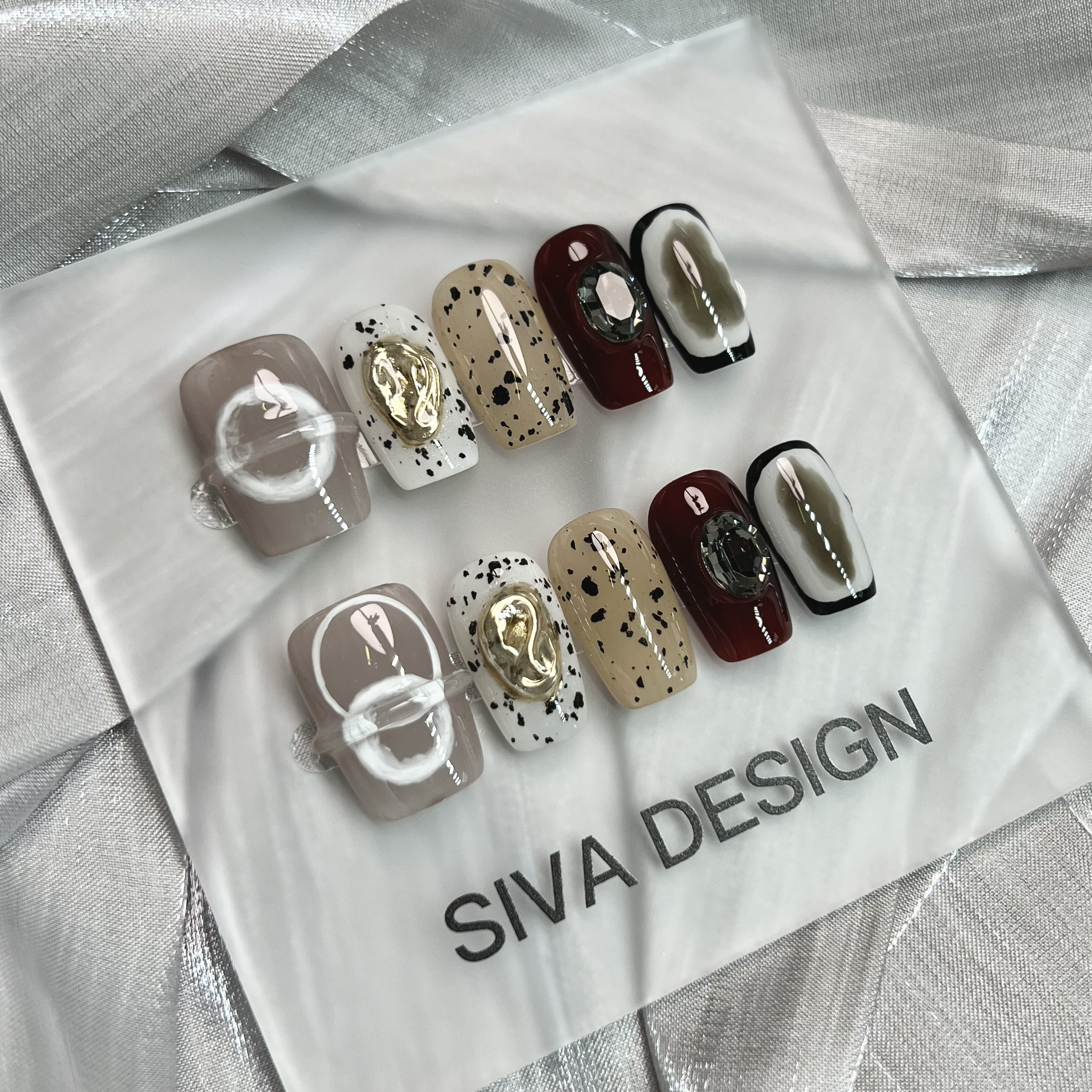 Siva Nail, Luxus-Bühne, moderne Kunst, handgemachte Nagelpresse