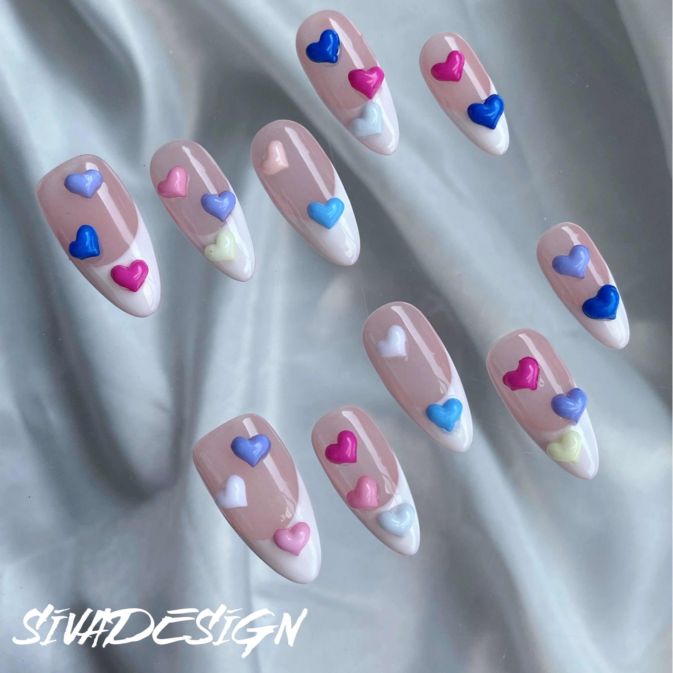 Siva Nail, Sweetheart Skies, Pastel Love, handgemachte Nagelpresse