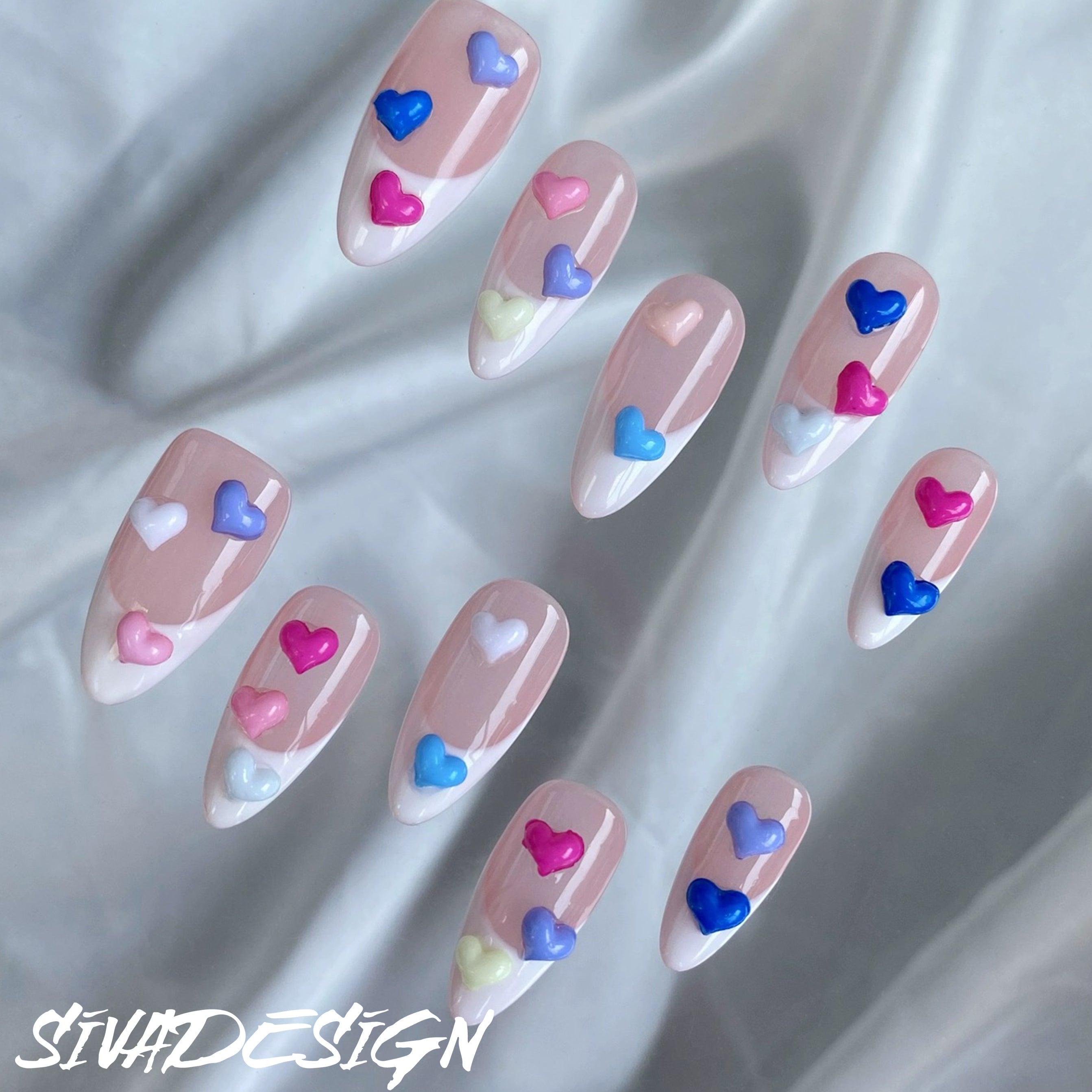 Siva Nail, Sweetheart Skies, Pastel Love, handgemachte Nagelpresse