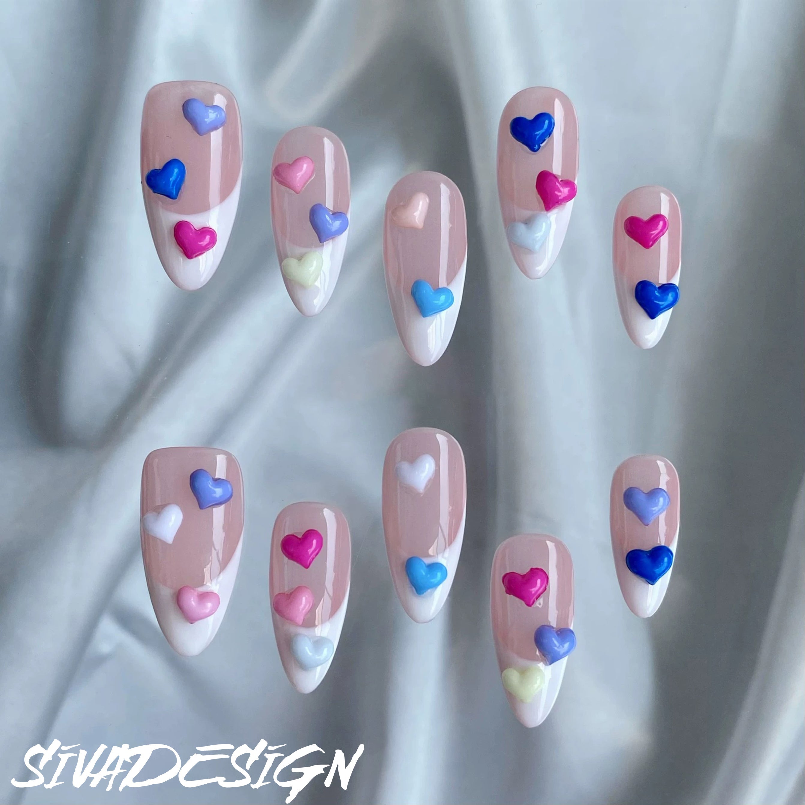 Siva Nail, Sweetheart Skies, Pastel Love, handgemachte Nagelpresse