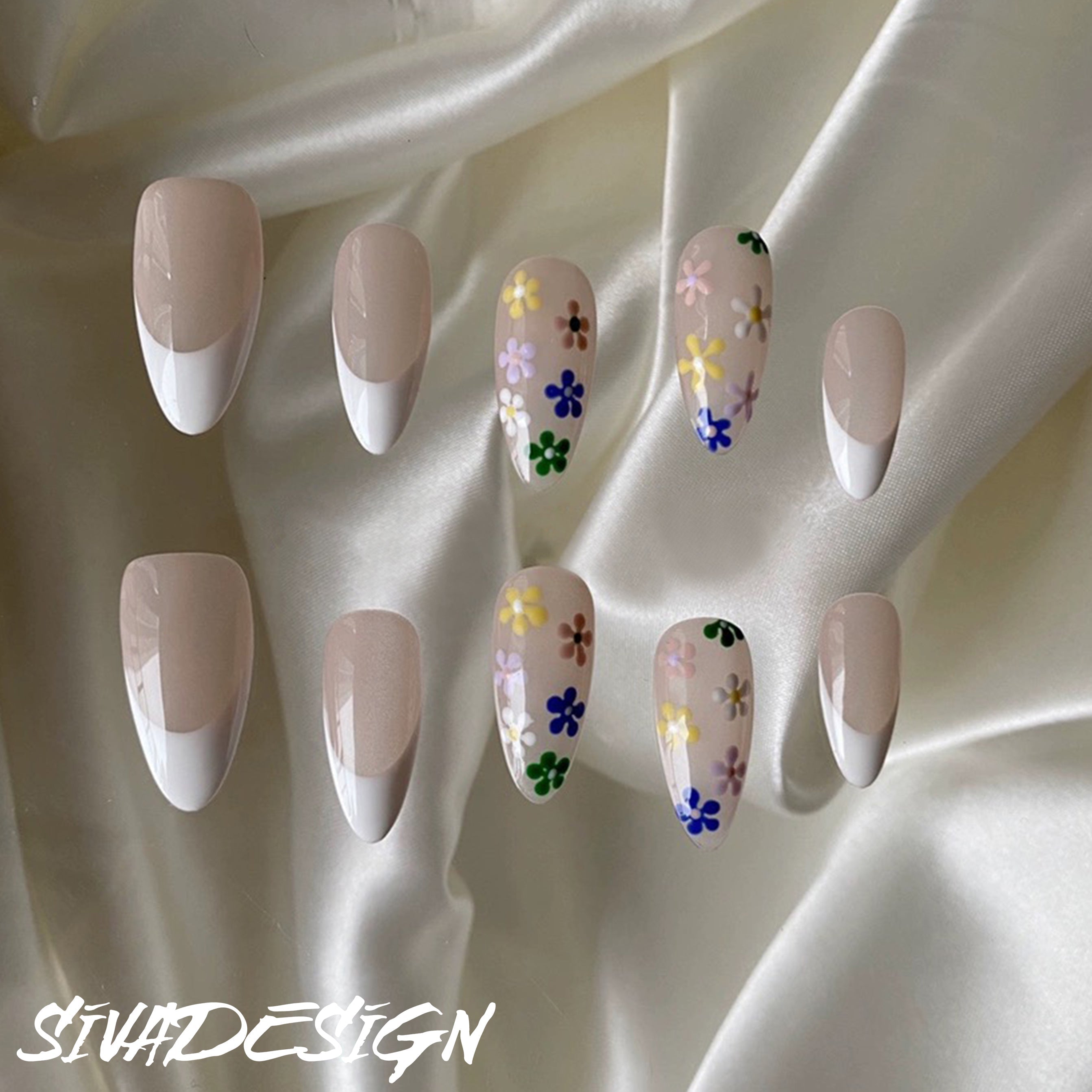 Siva Nail, Floral Whispers, Zarte handgemachte Nagelpresse