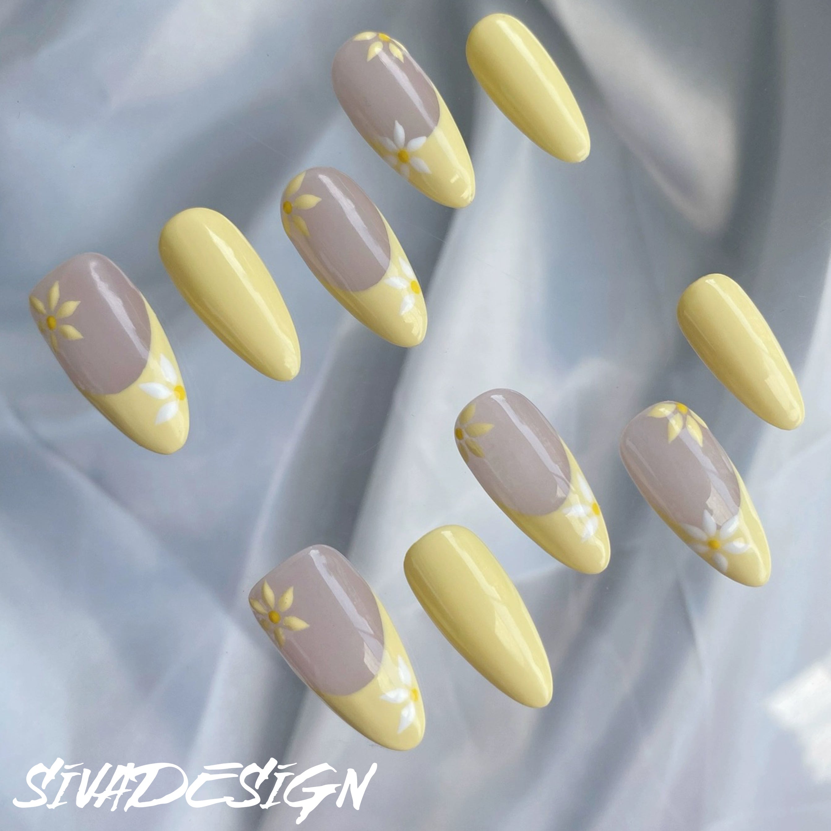 Siva Nail, Sunshine Meadows, Radiant Bloom, handgemachte Nagelpresse