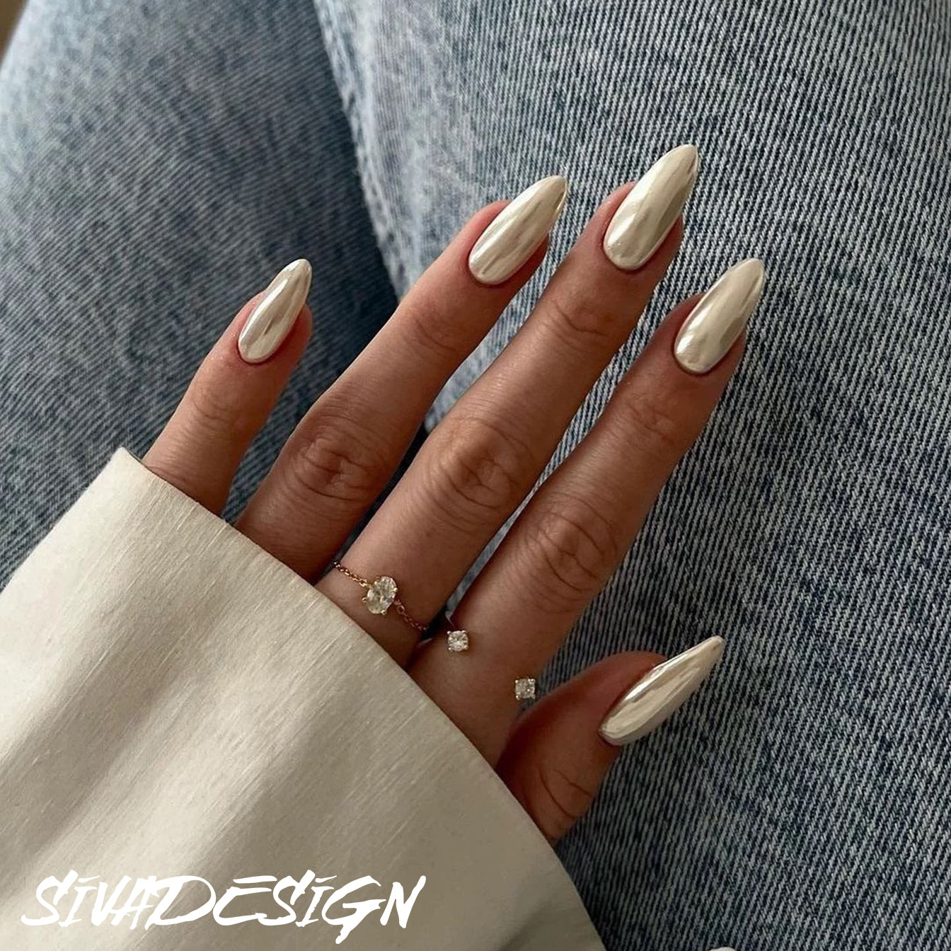 Siva Nail, Classic Whisper, eleganter Stil, handgemachtes Aufdrücken von Nägeln