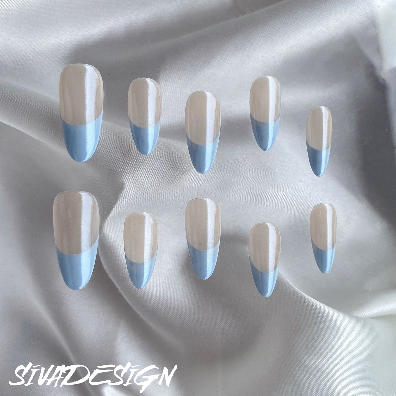 Siva Nail, Skyline Fade, Tranquil Elegance, handgemachte Nagelpresse