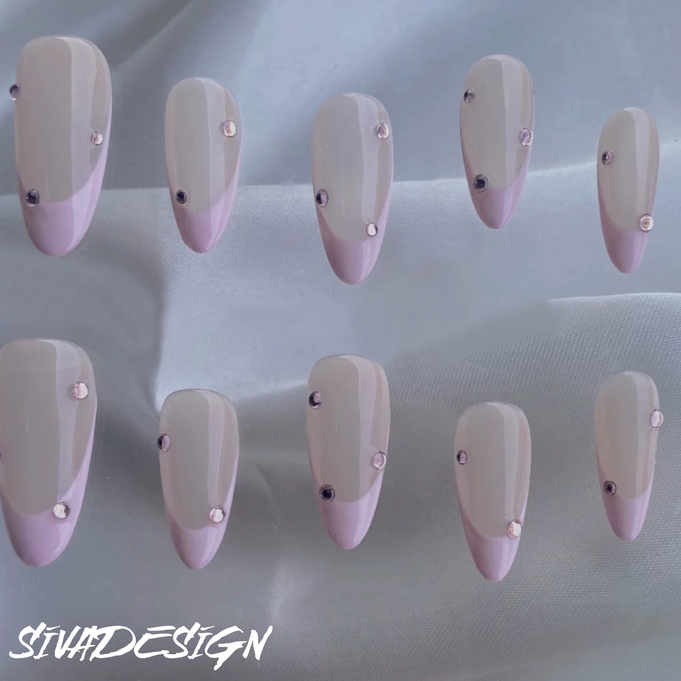 Siva Nail, Crystal Sands, Simple Pink Classic French, handgemachte Nagelpresse