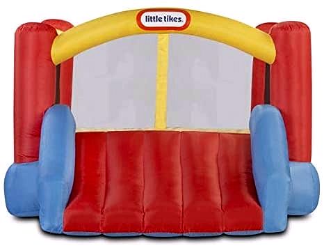 Little Tikes Jump ’n Slide Hüpfburg – Aufblasbare Hüpfburg mit Rutsche inkl. Hochleistungsgebläse mit GFCI & Bodenankern