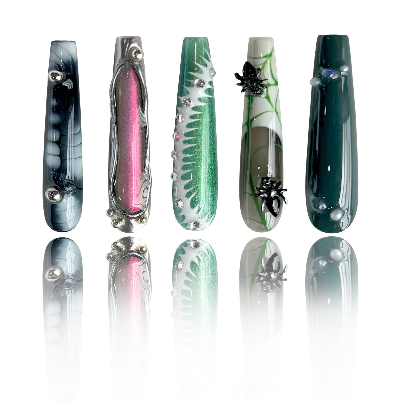 Siva Nail, Jungle Enigma, Natur inspiriert, handgemachte Nagelpresse