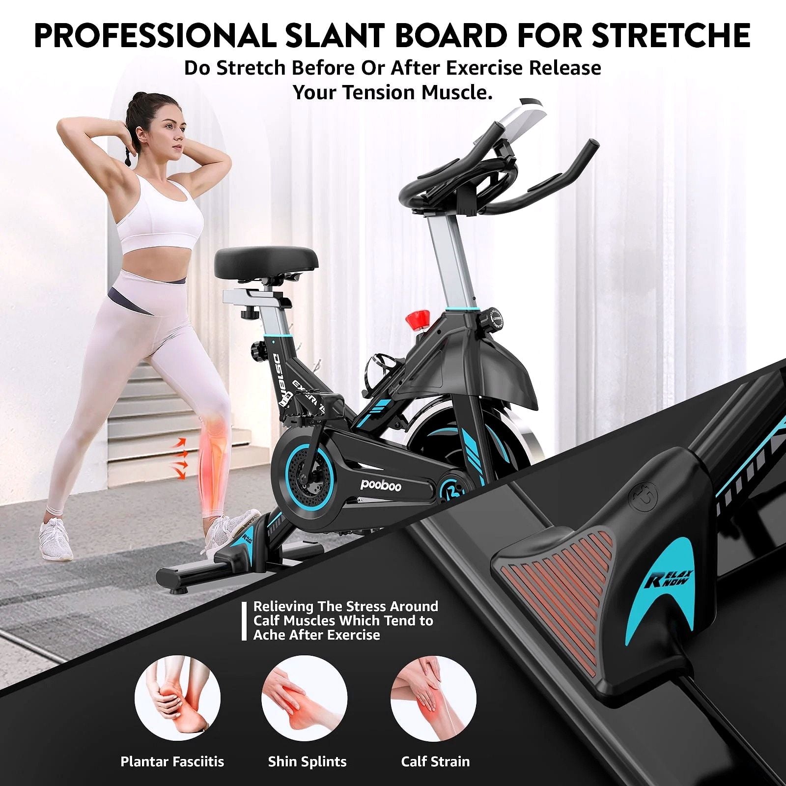 Pooboo Indoor Cycling Bike – Magnetisches Heimtrainer-Fahrrad für Cardio-Training