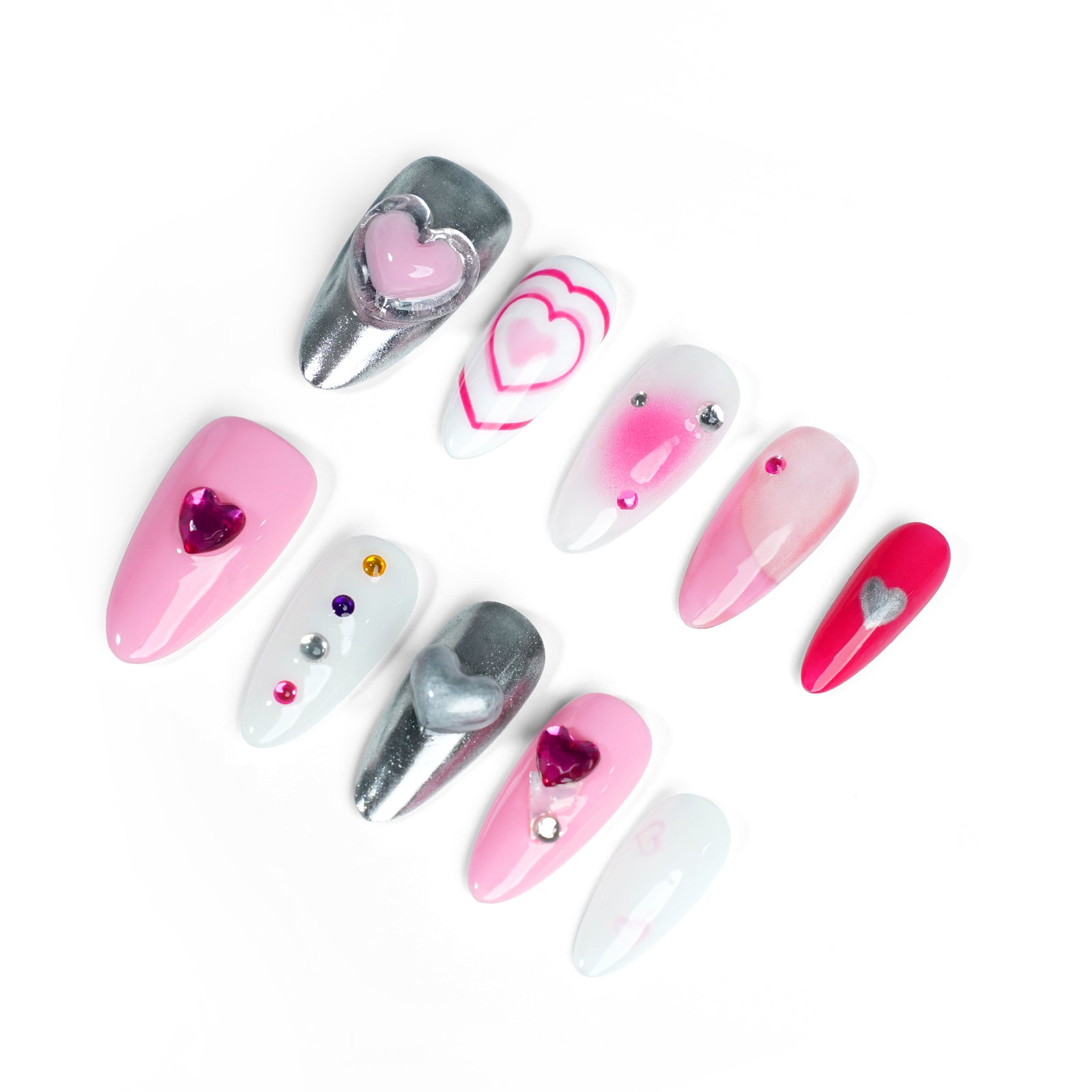 Siva Nail, Love Symphony, Valentinstag-Press-on-Nägel