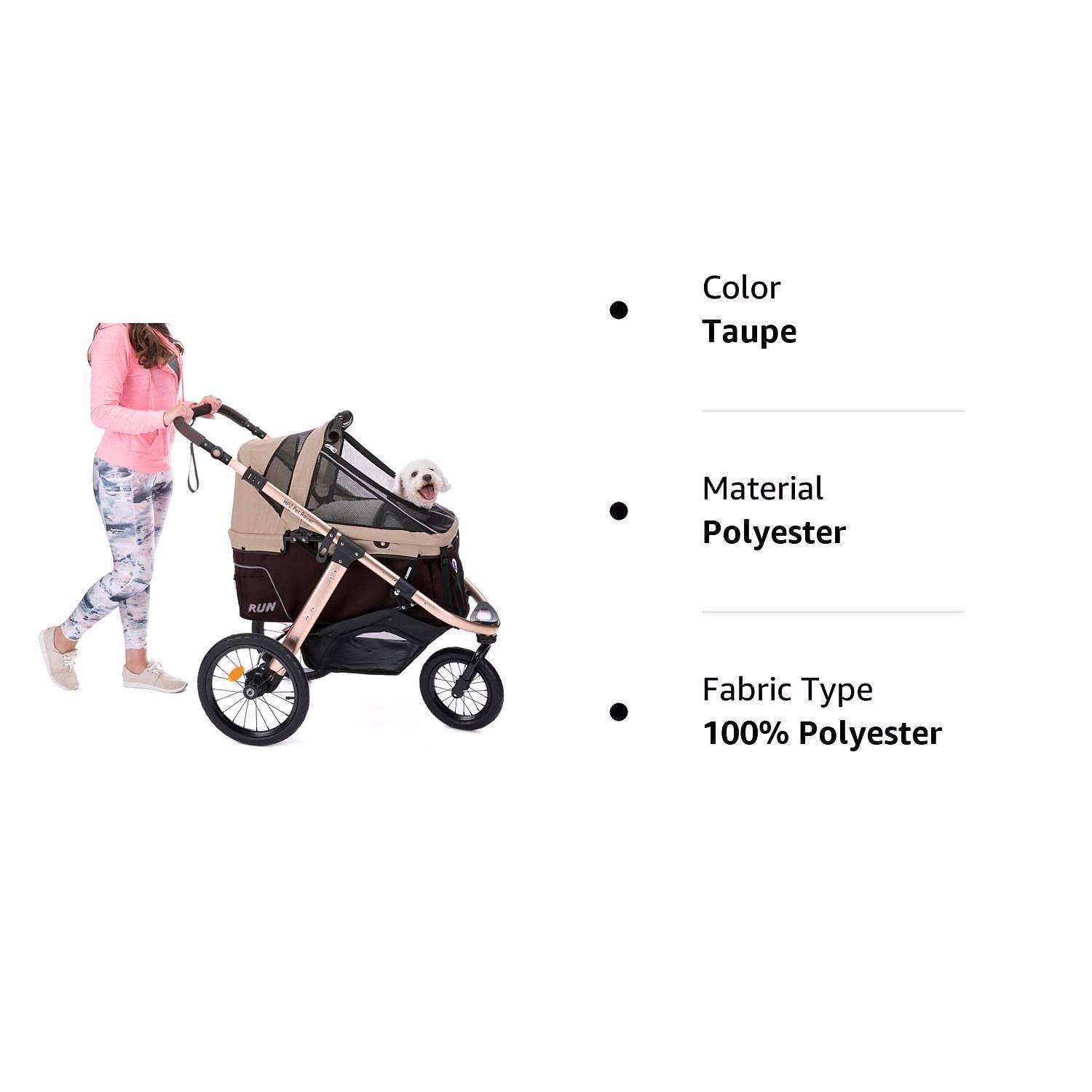 Jogging-Sport-Tierbuggy mit Komfort-Gummirädern / Reißverschlusslosem Einstieg / Einhand-Schnellfaltung / Aluminiumrahmen für kleine & mittelgroße Hunde, Katzen und Haustiere (Grün Camouflage)