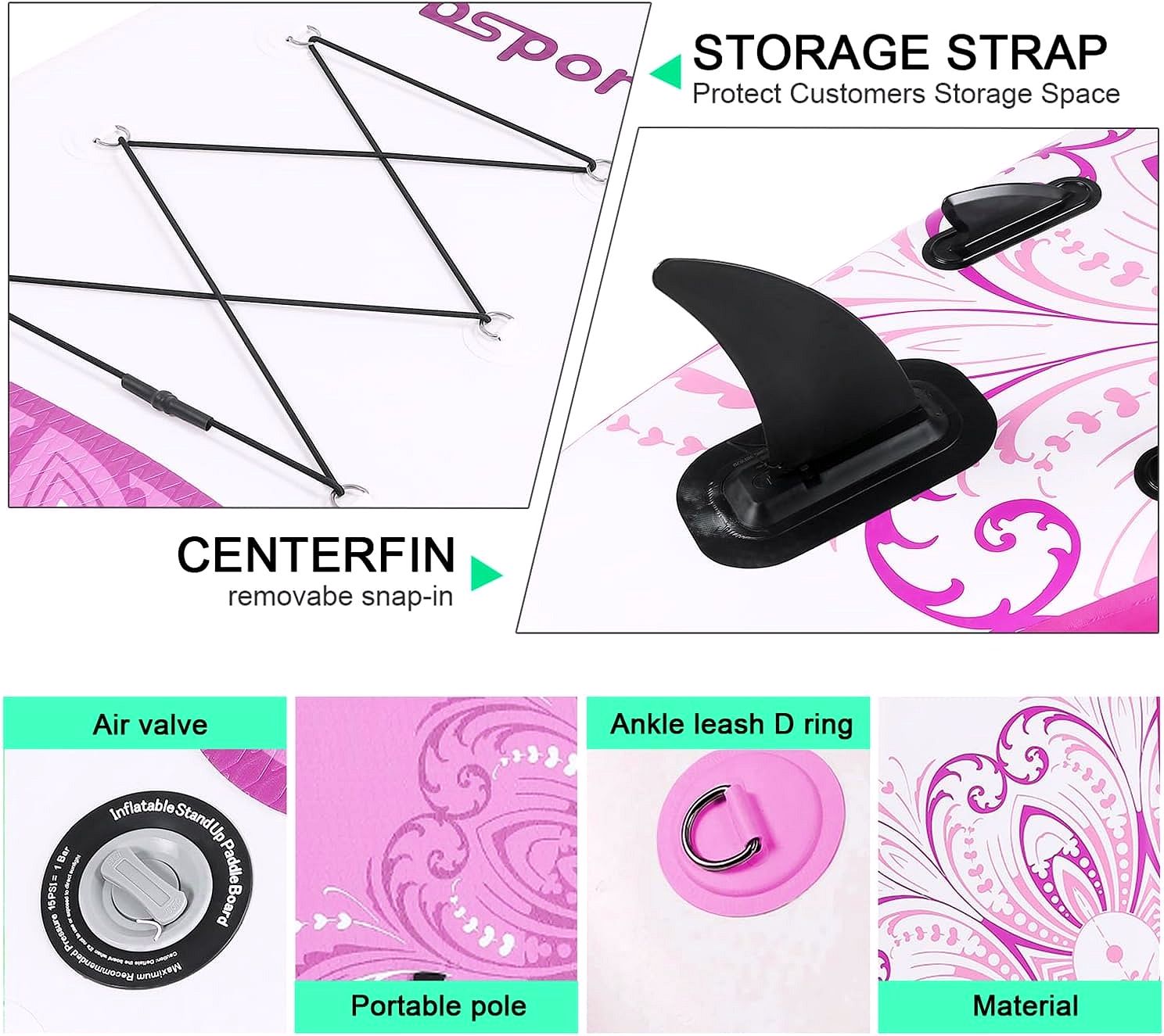 Premium Stand Up Paddle Board, Yoga Board with Durable SUP Accessories & Carry Bag | Wide Stance, Surf Control, Non-Slip Deck, Leash, Paddle and Pump for Youth & Adult