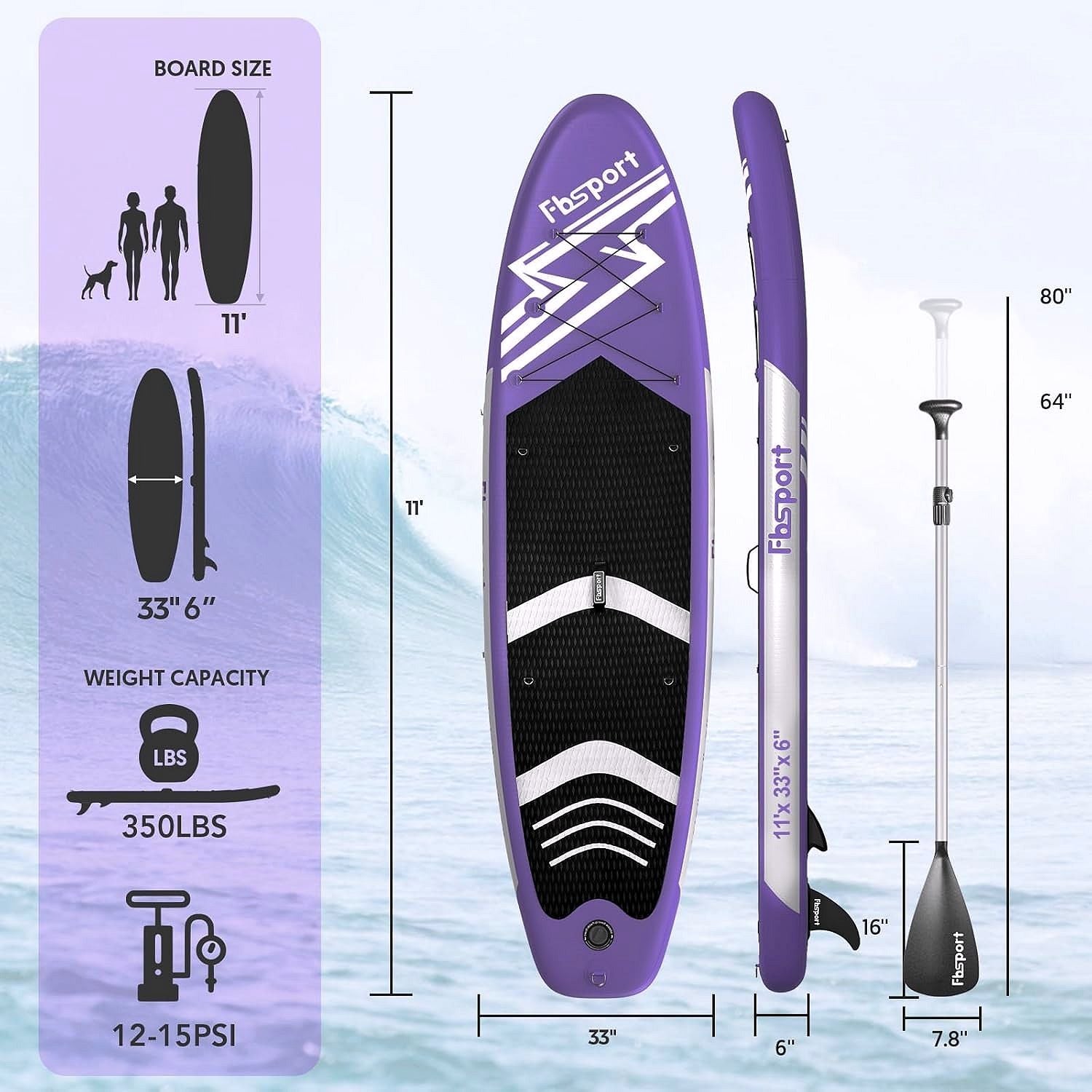 Premium Stand Up Paddle Board, Yoga Board with Durable SUP Accessories & Carry Bag | Wide Stance, Surf Control, Non-Slip Deck, Leash, Paddle and Pump for Youth & Adult