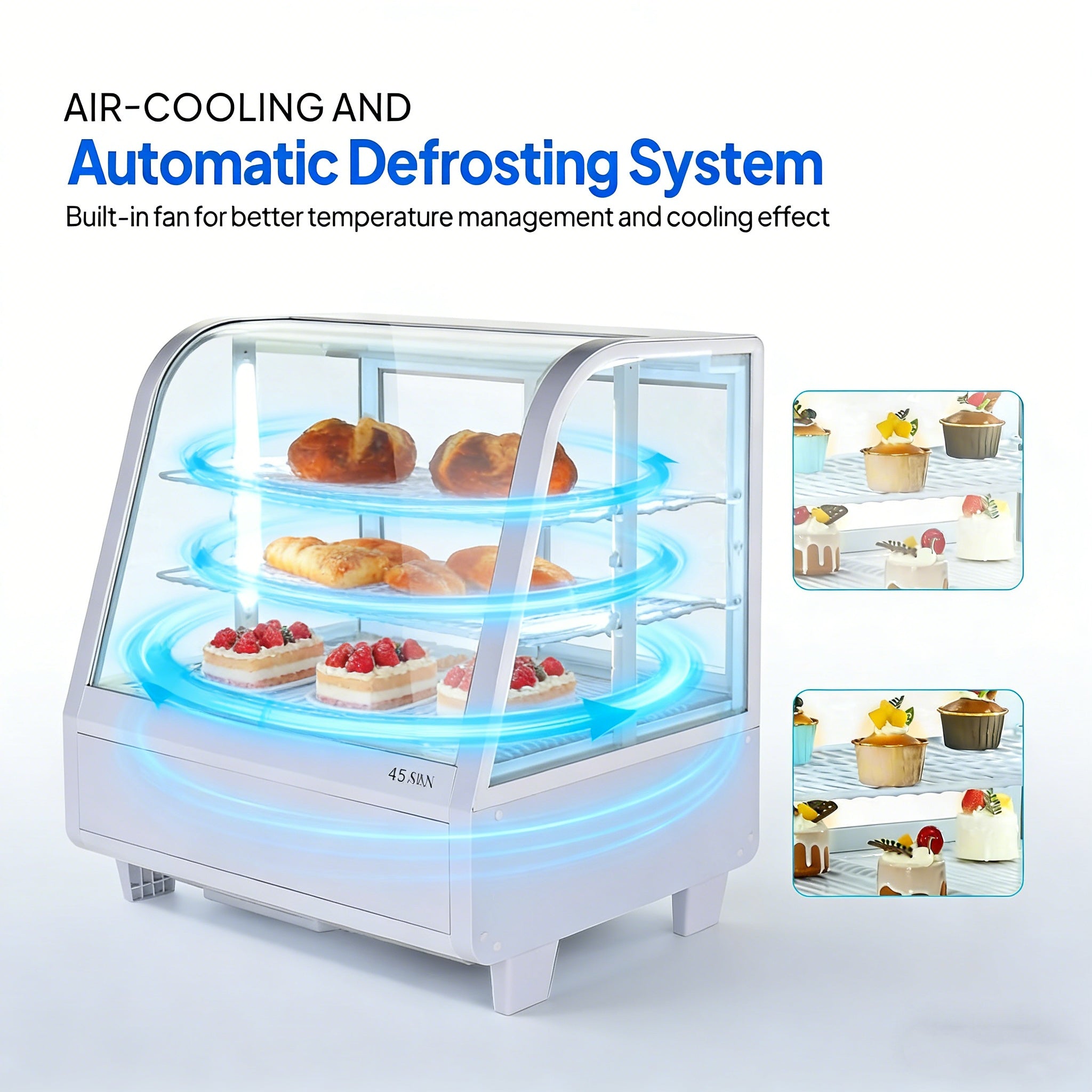 27" 3.5 Cu.Ft. 170W 110V White Refrigerated Bakery Display Case