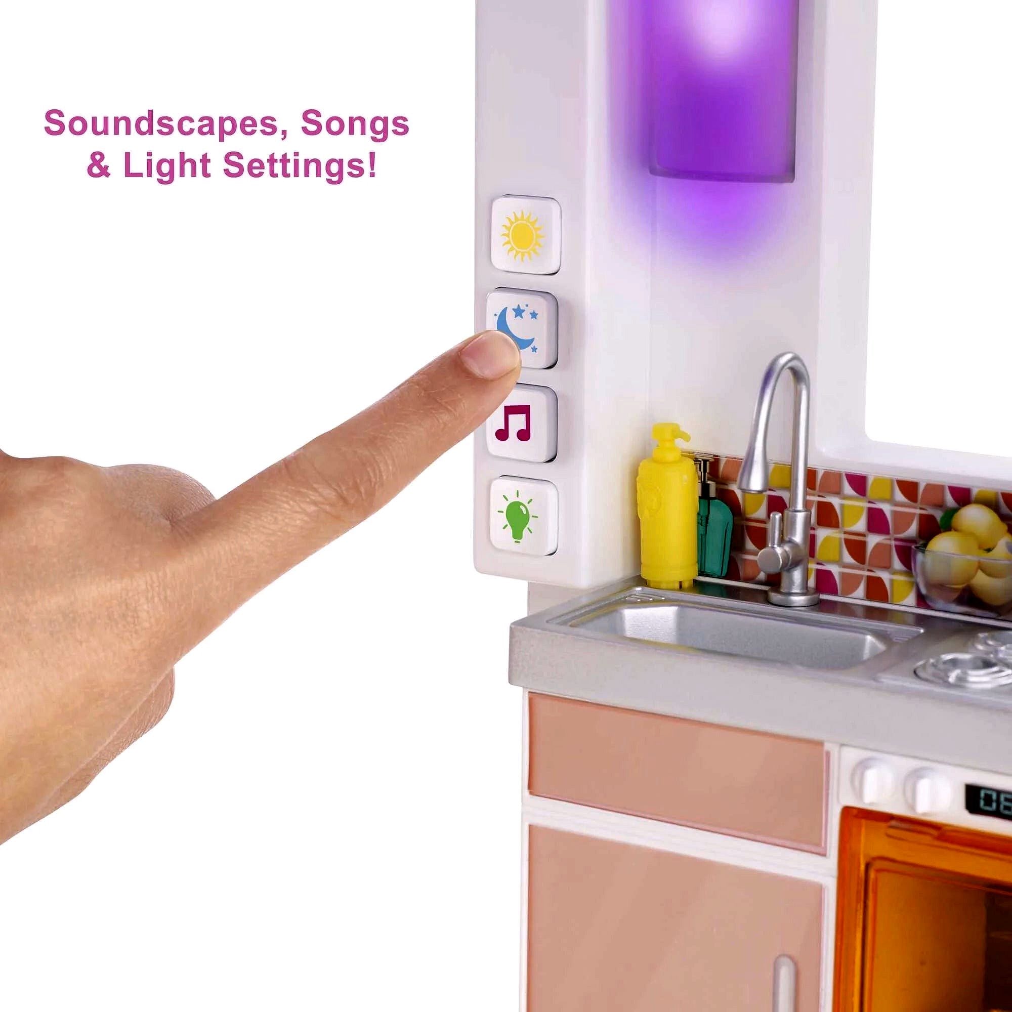 Barbie DreamHouse Spielset mit 10 Spielbereichen, über 75 Möbel- & Zubehörteilen, Licht & Sound