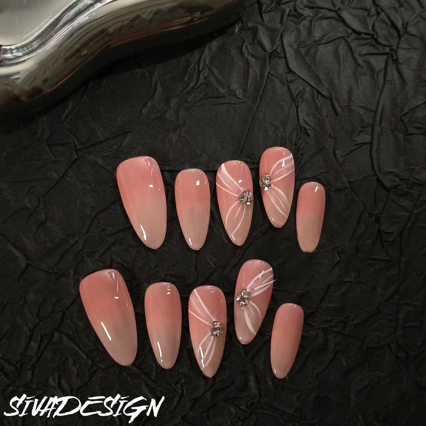 Siva Nail, Pink Breeze, Gentle Blossom, handgemachte Nagelpresse