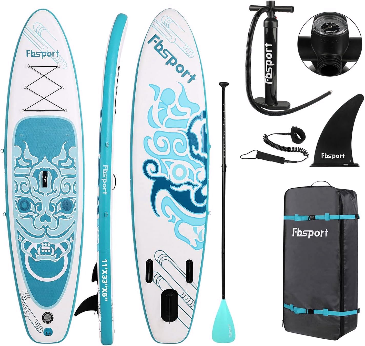 Premium Stand Up Paddle Board, Yoga Board with Durable SUP Accessories & Carry Bag | Wide Stance, Surf Control, Non-Slip Deck, Leash, Paddle and Pump for Youth & Adult