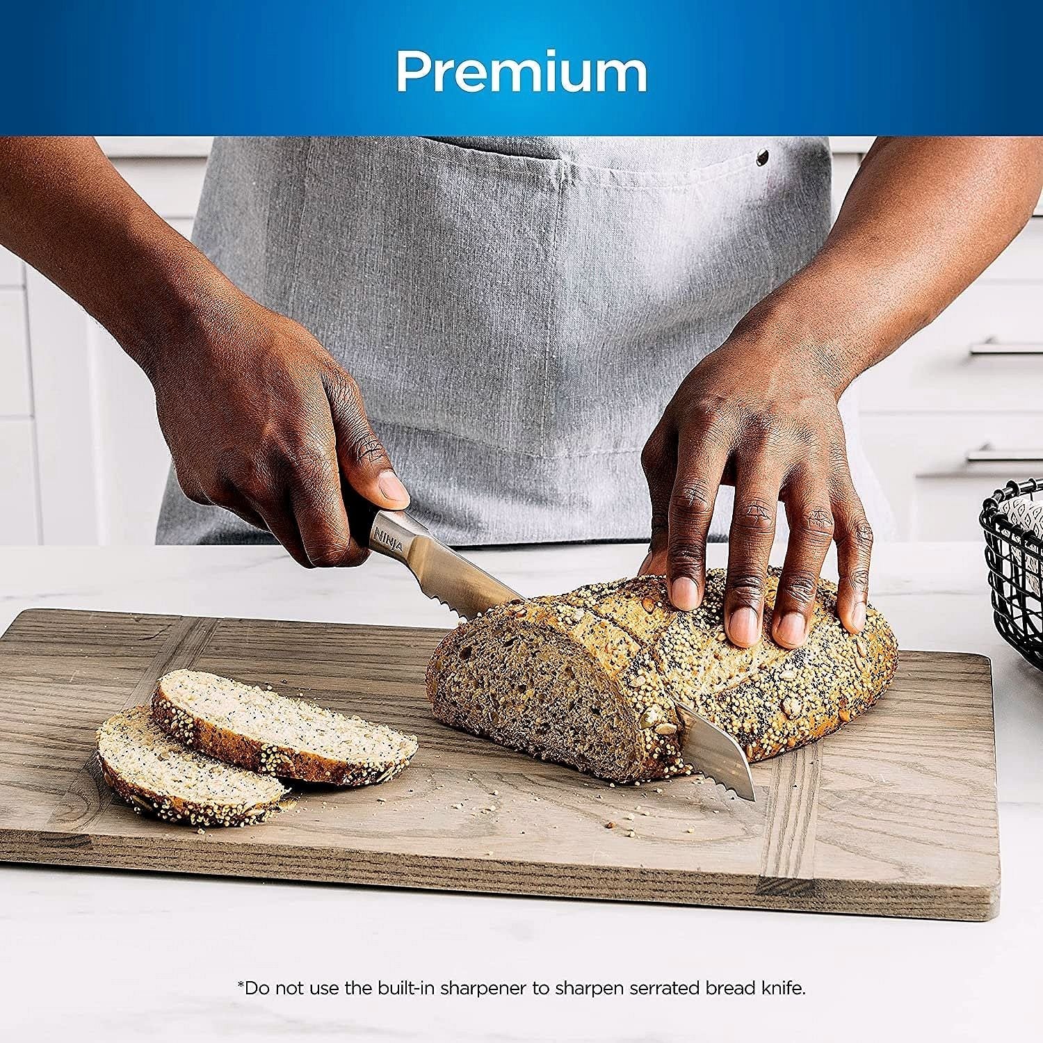 Ninja K32017 Foodi NeverDull 17-teiliges Premium-Messerset mit Messerblock und integriertem Schärfer