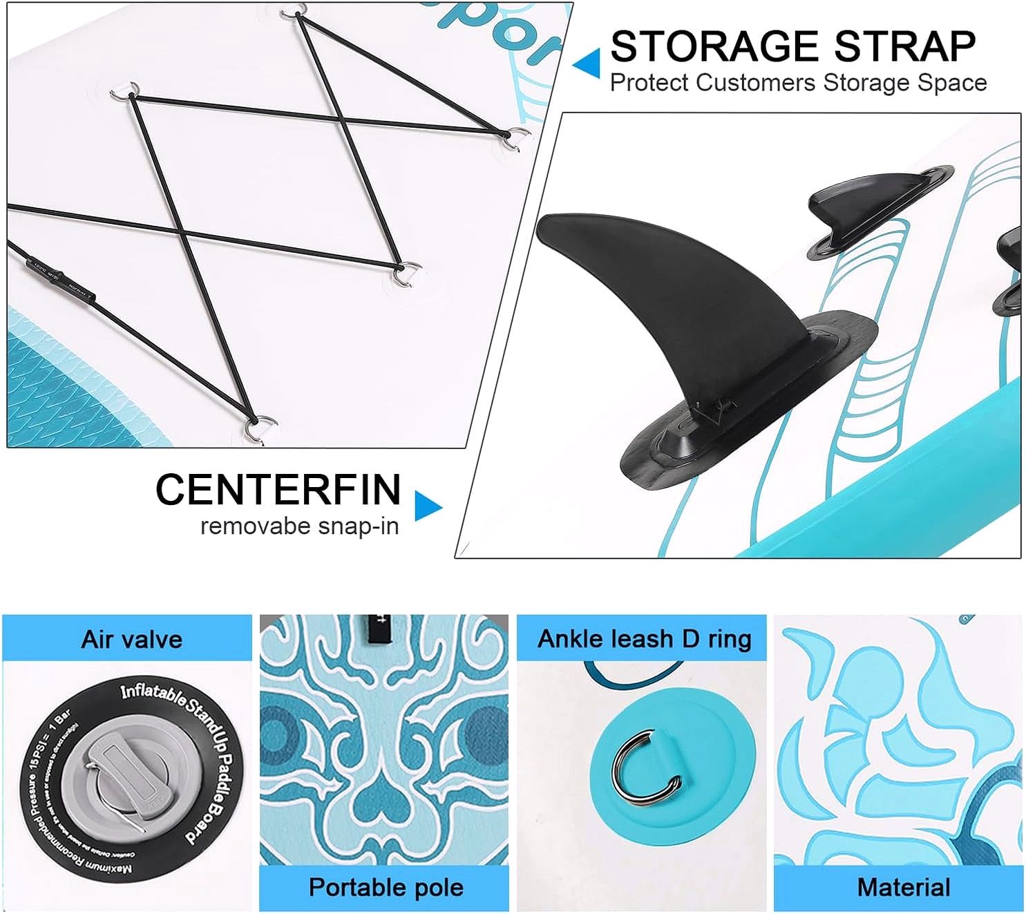 Premium Stand Up Paddle Board, Yoga Board with Durable SUP Accessories & Carry Bag | Wide Stance, Surf Control, Non-Slip Deck, Leash, Paddle and Pump for Youth & Adult