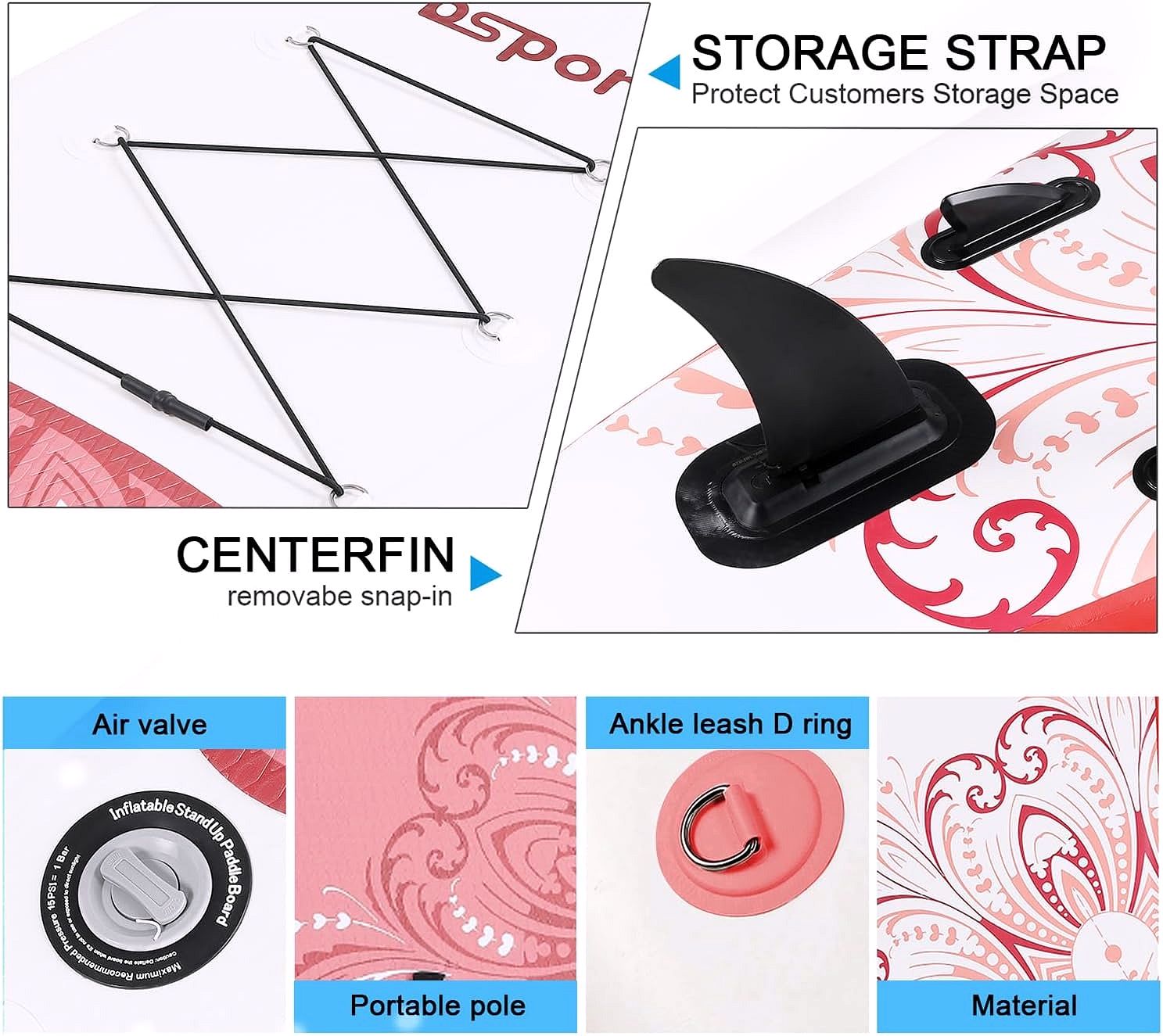 Premium Stand Up Paddle Board, Yoga Board with Durable SUP Accessories & Carry Bag | Wide Stance, Surf Control, Non-Slip Deck, Leash, Paddle and Pump for Youth & Adult