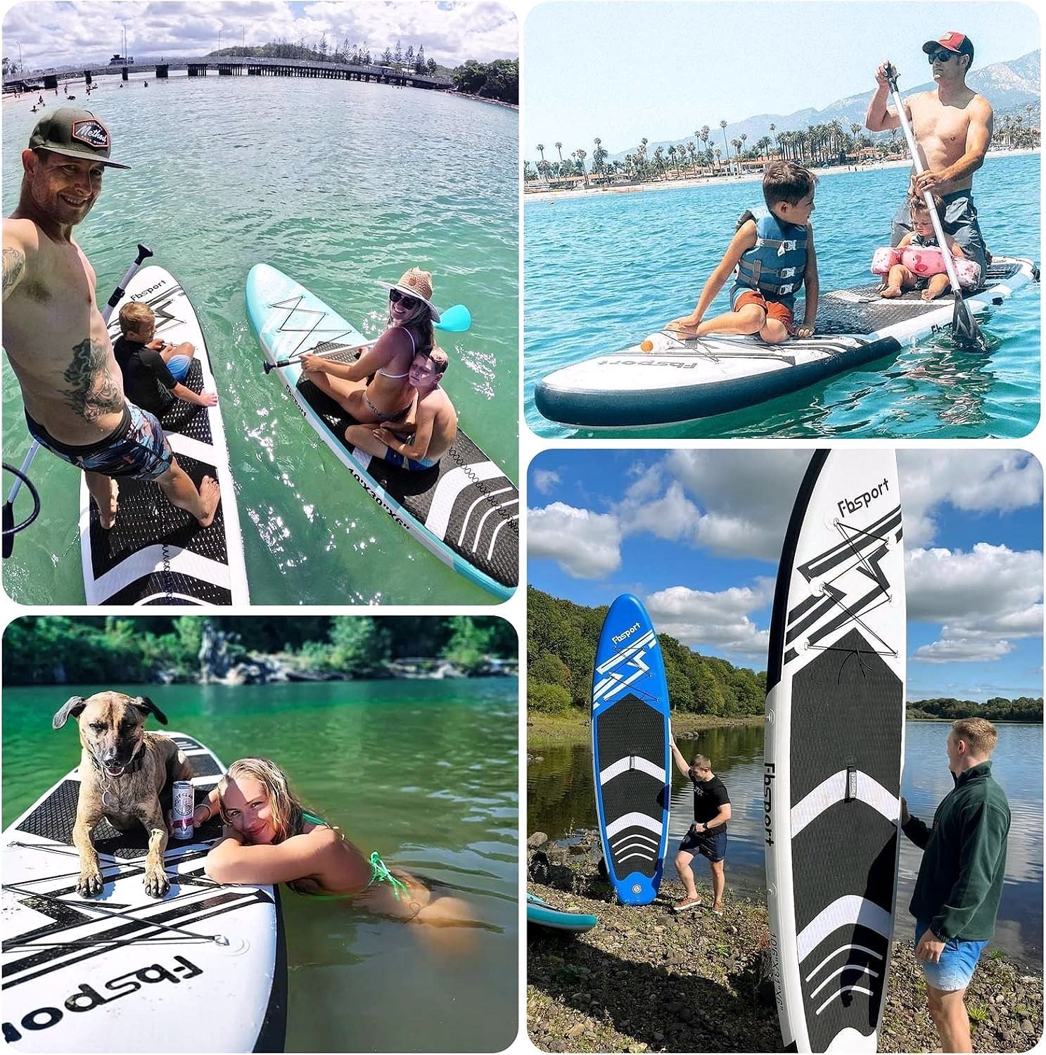 Premium Stand Up Paddle Board, Yoga Board with Durable SUP Accessories & Carry Bag | Wide Stance, Surf Control, Non-Slip Deck, Leash, Paddle and Pump for Youth & Adult