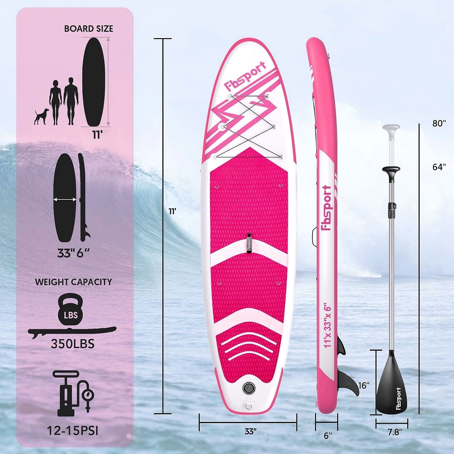Premium Stand Up Paddle Board, Yoga Board with Durable SUP Accessories & Carry Bag | Wide Stance, Surf Control, Non-Slip Deck, Leash, Paddle and Pump for Youth & Adult