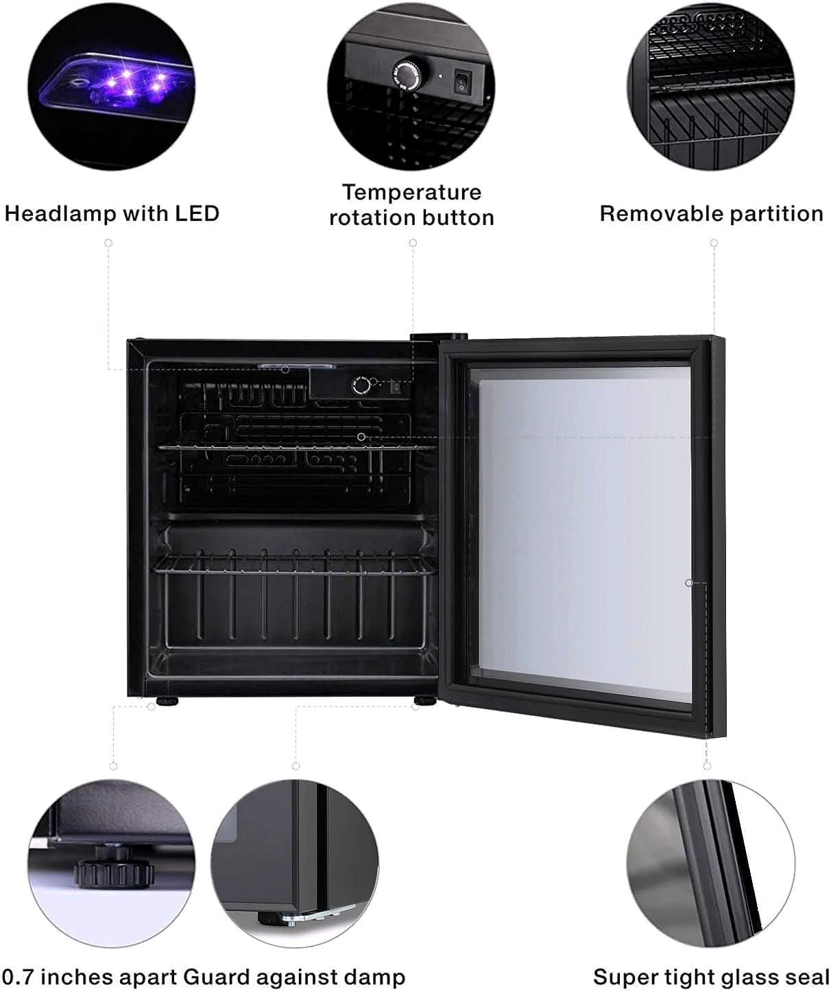 Antarctic Star Mini-Getränkekühlschrank – 60-Dosen Beverage Refrigerator