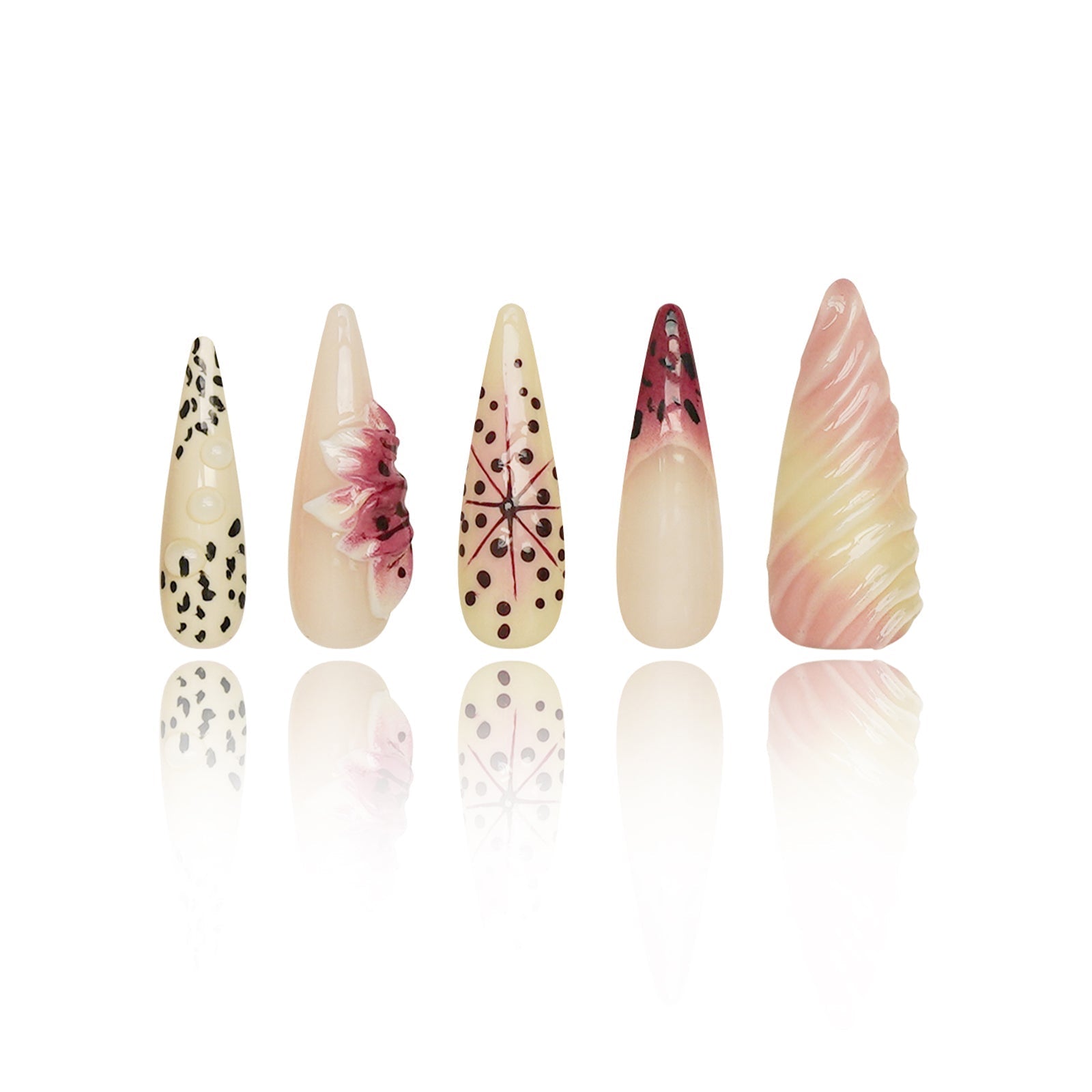 Siva Nail, Wild Charm, Unikat Exotisch, handgemachte Nagelpresse