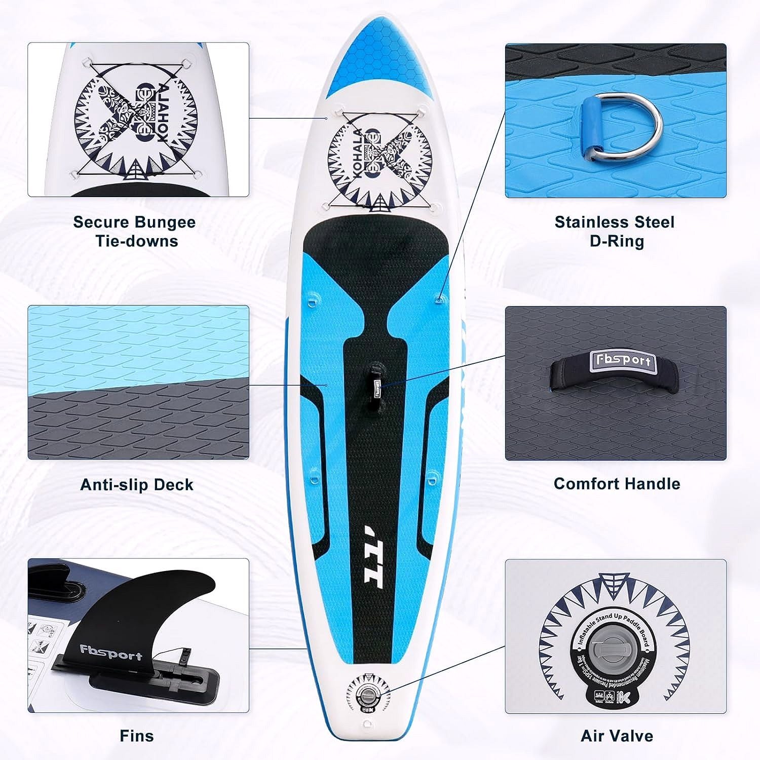 Premium Stand Up Paddle Board, Yoga Board with Durable SUP Accessories & Carry Bag | Wide Stance, Surf Control, Non-Slip Deck, Leash, Paddle and Pump for Youth & Adult