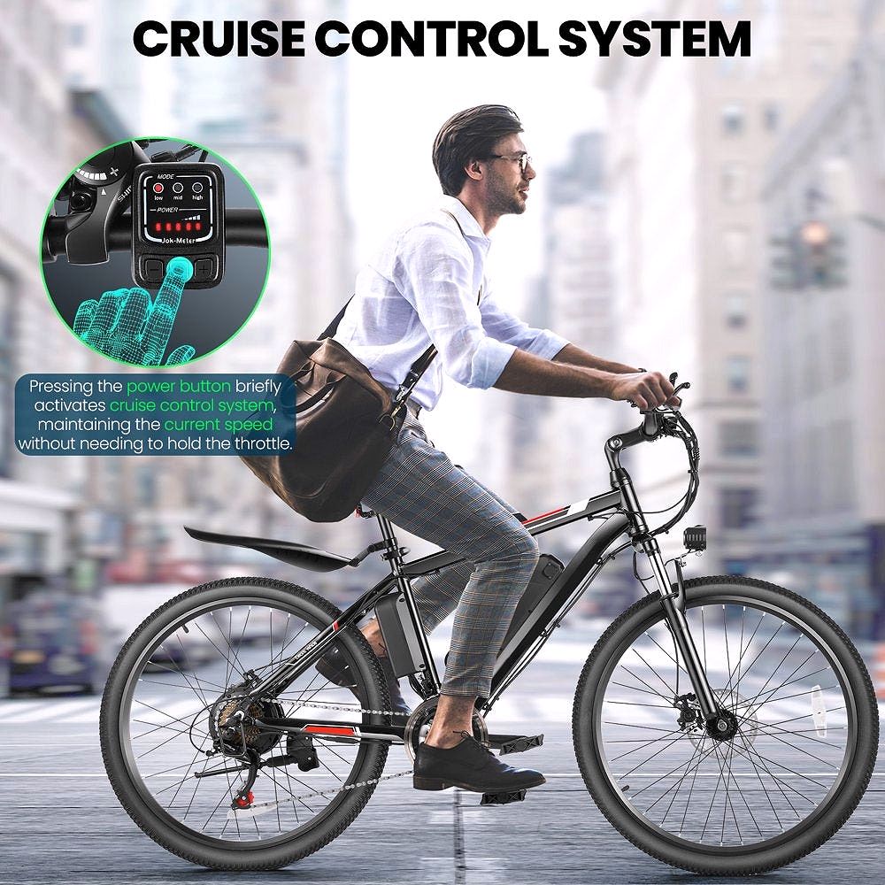 500W Elektrofahrrad 26" E-Bike für Erwachsene mit Tempomat