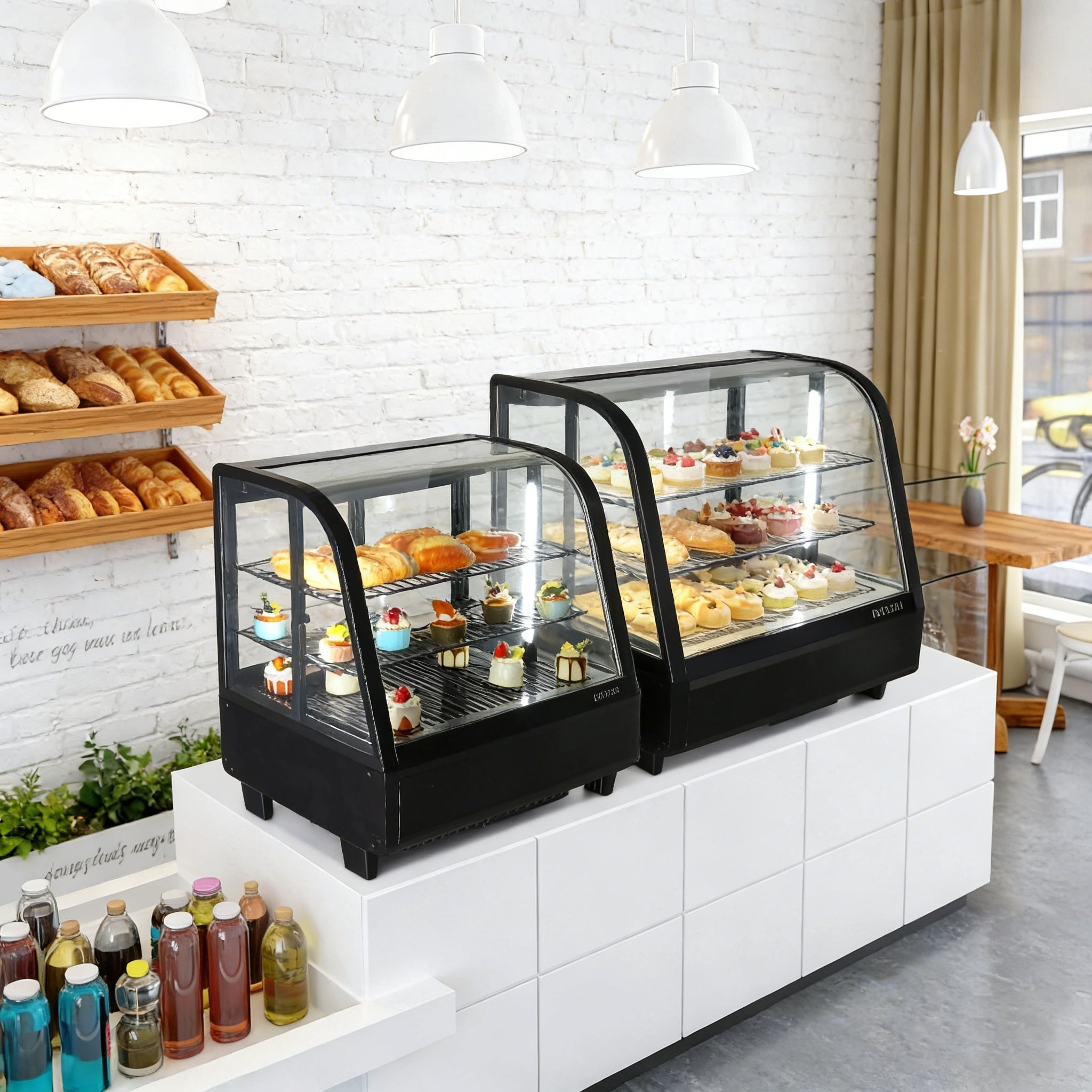 27" 3.5 Cu.Ft. 170W 110V Black Refrigerated Bakery Display Case