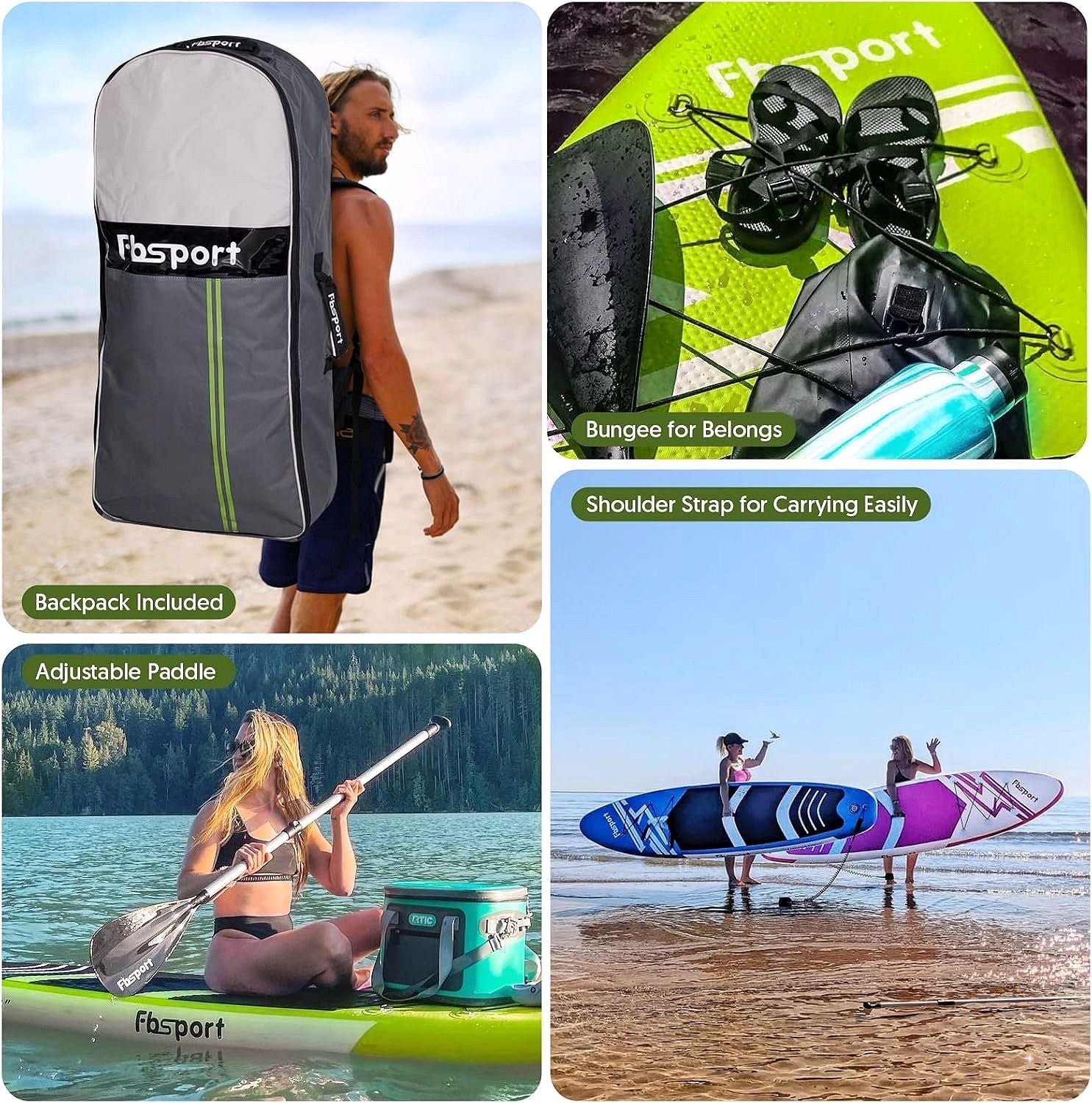 Premium Stand Up Paddle Board, Yoga Board with Durable SUP Accessories & Carry Bag | Wide Stance, Surf Control, Non-Slip Deck, Leash, Paddle and Pump for Youth & Adult
