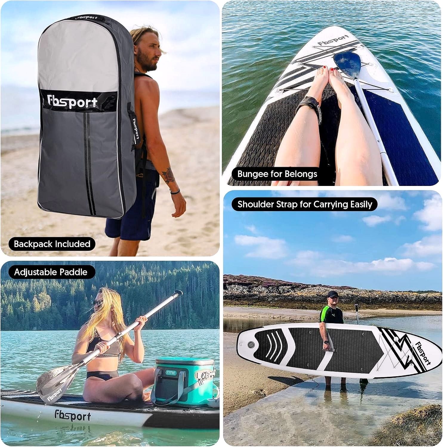 Premium Stand Up Paddle Board, Yoga Board with Durable SUP Accessories & Carry Bag | Wide Stance, Surf Control, Non-Slip Deck, Leash, Paddle and Pump for Youth & Adult