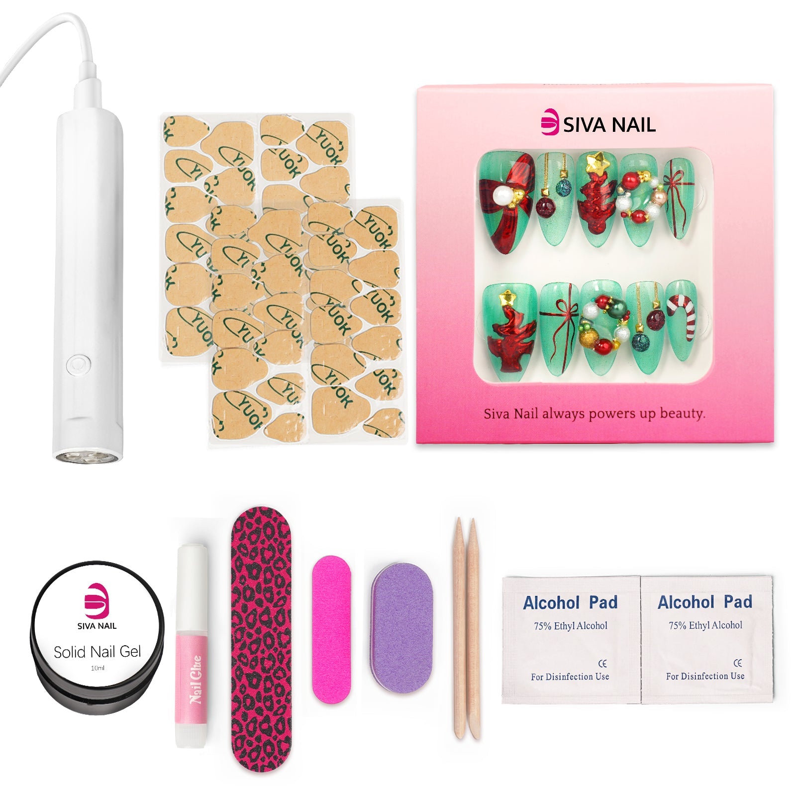 Siva Nail, Evergreen Enchantment, Weihnachtswunderland, handgemachte Nagelpresse