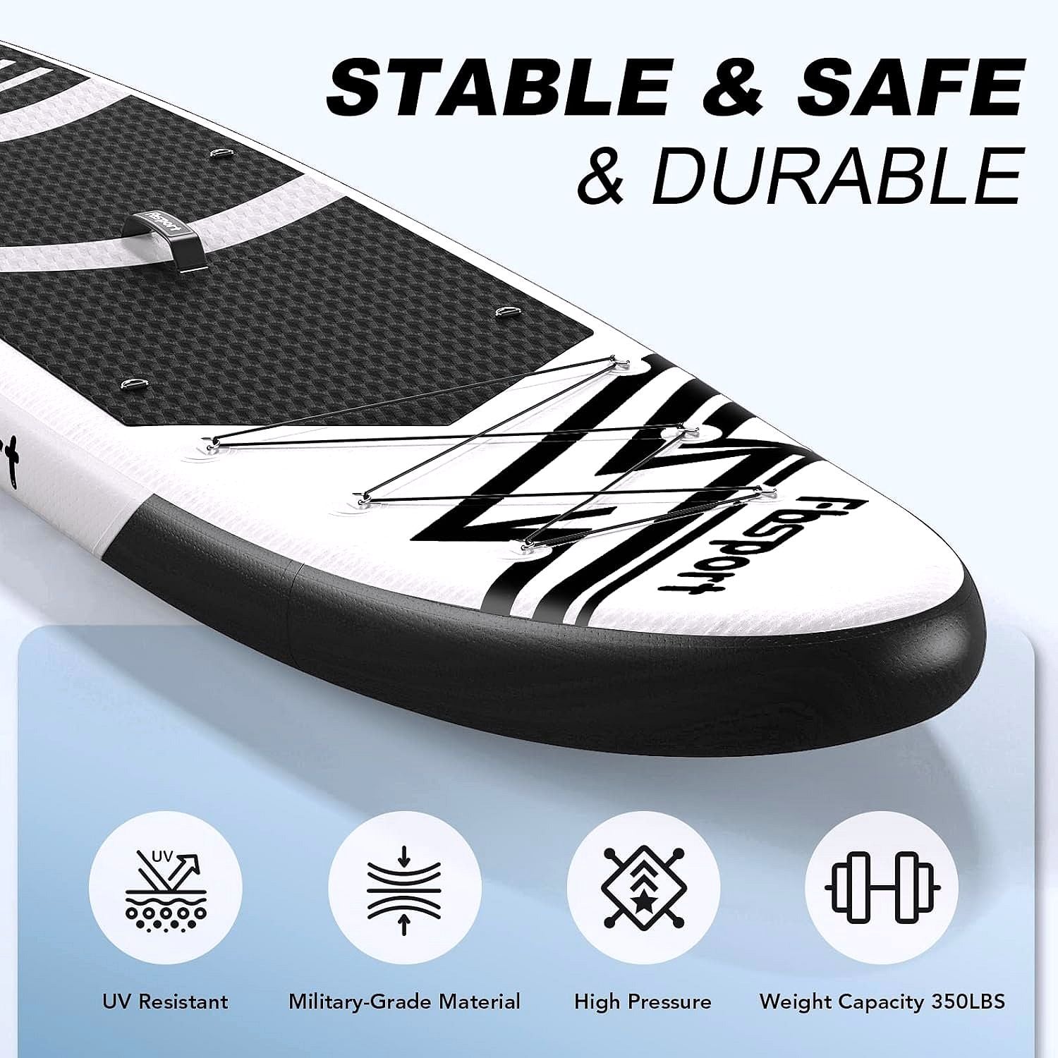 Premium Stand Up Paddle Board, Yoga Board with Durable SUP Accessories & Carry Bag | Wide Stance, Surf Control, Non-Slip Deck, Leash, Paddle and Pump for Youth & Adult