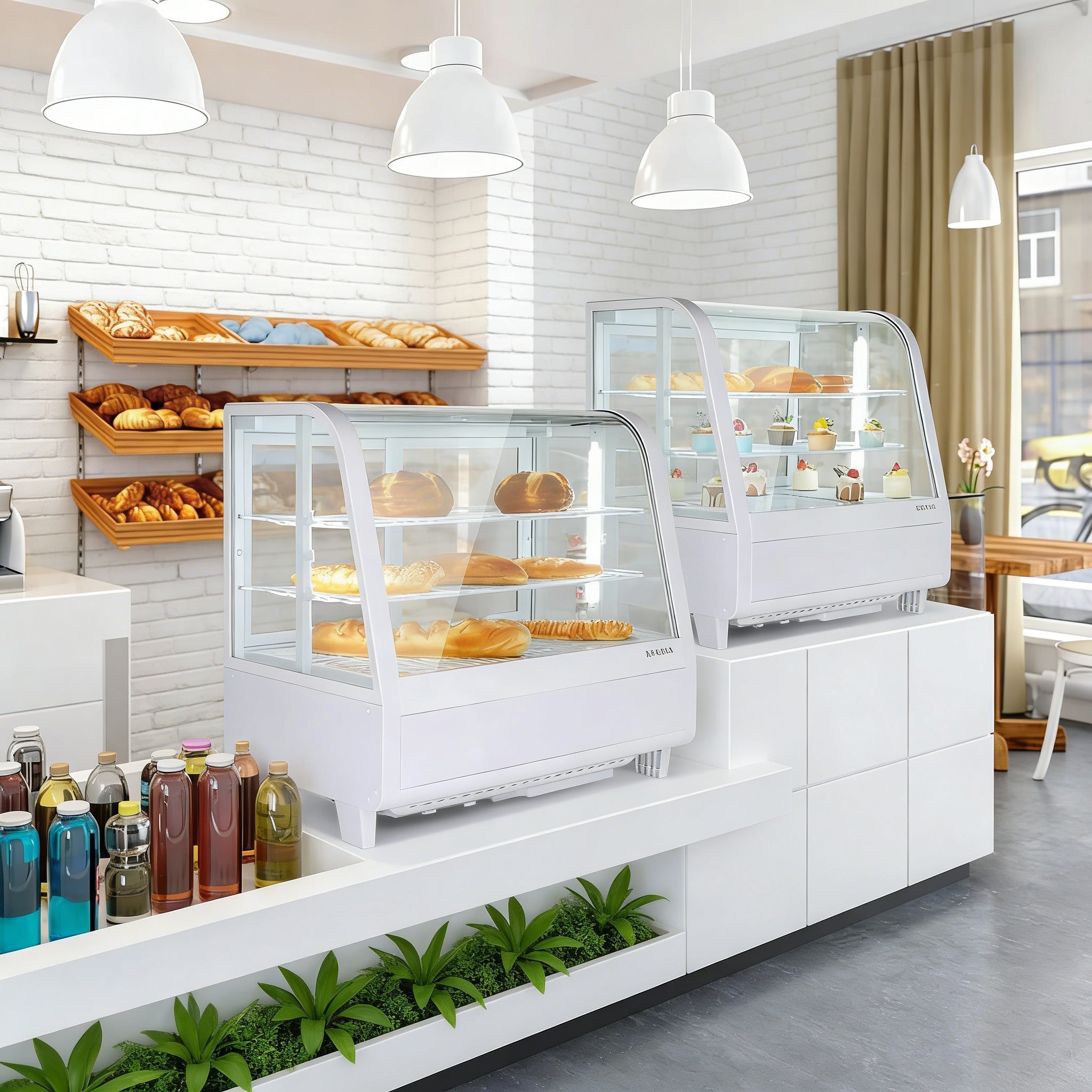 27" 3.5 Cu.Ft. 170W 110V White Refrigerated Bakery Display Case