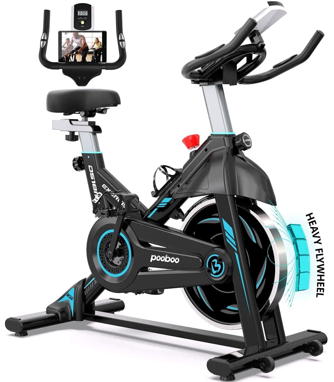 Pooboo Indoor Cycling Bike – Magnetisches Heimtrainer-Fahrrad für Cardio-Training