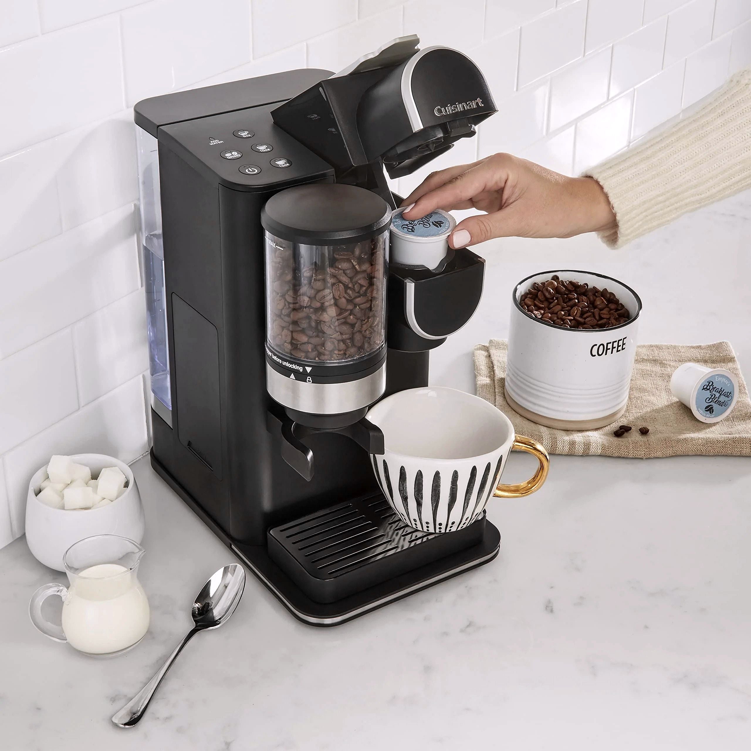 Cuisinart Single-Serve Kaffeemaschine mit integriertem Kaffeebohnenmahlwerk