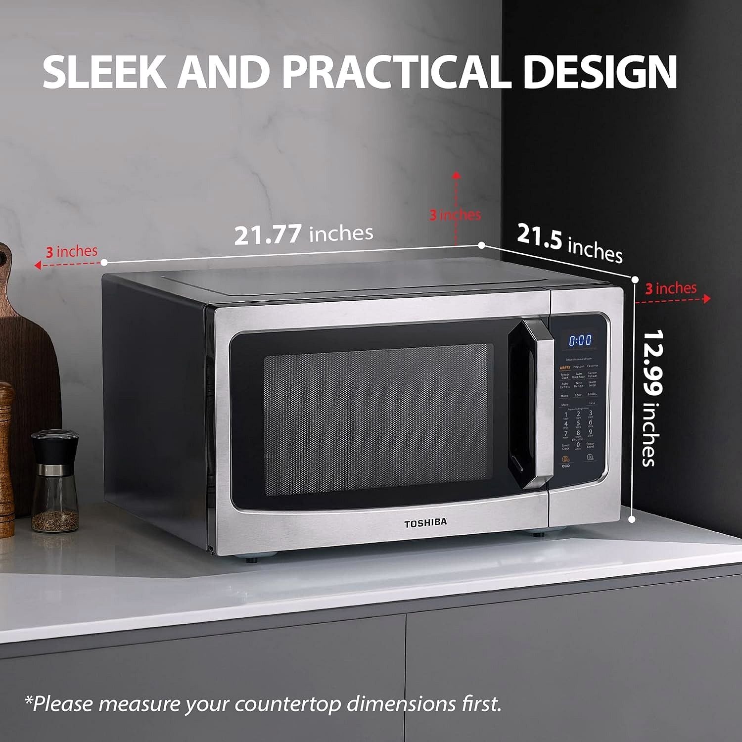 TOSHIBA 4-in-1 ML-EC42P(SS) Mikrowellenofen für die Arbeitsplatte