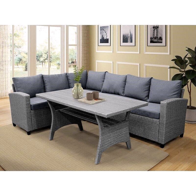 Bromford Rechteckiges Essgruppen-Set (35,4 Zoll) mit Kissen