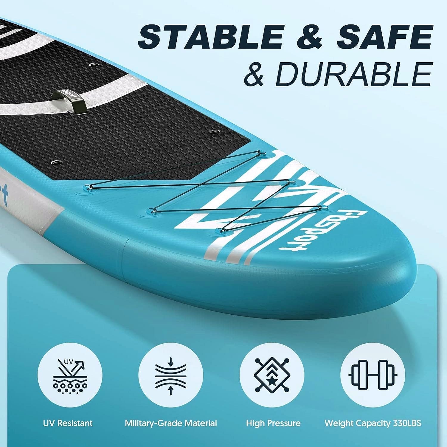 Premium Stand Up Paddle Board, Yoga Board with Durable SUP Accessories & Carry Bag | Wide Stance, Surf Control, Non-Slip Deck, Leash, Paddle and Pump for Youth & Adult