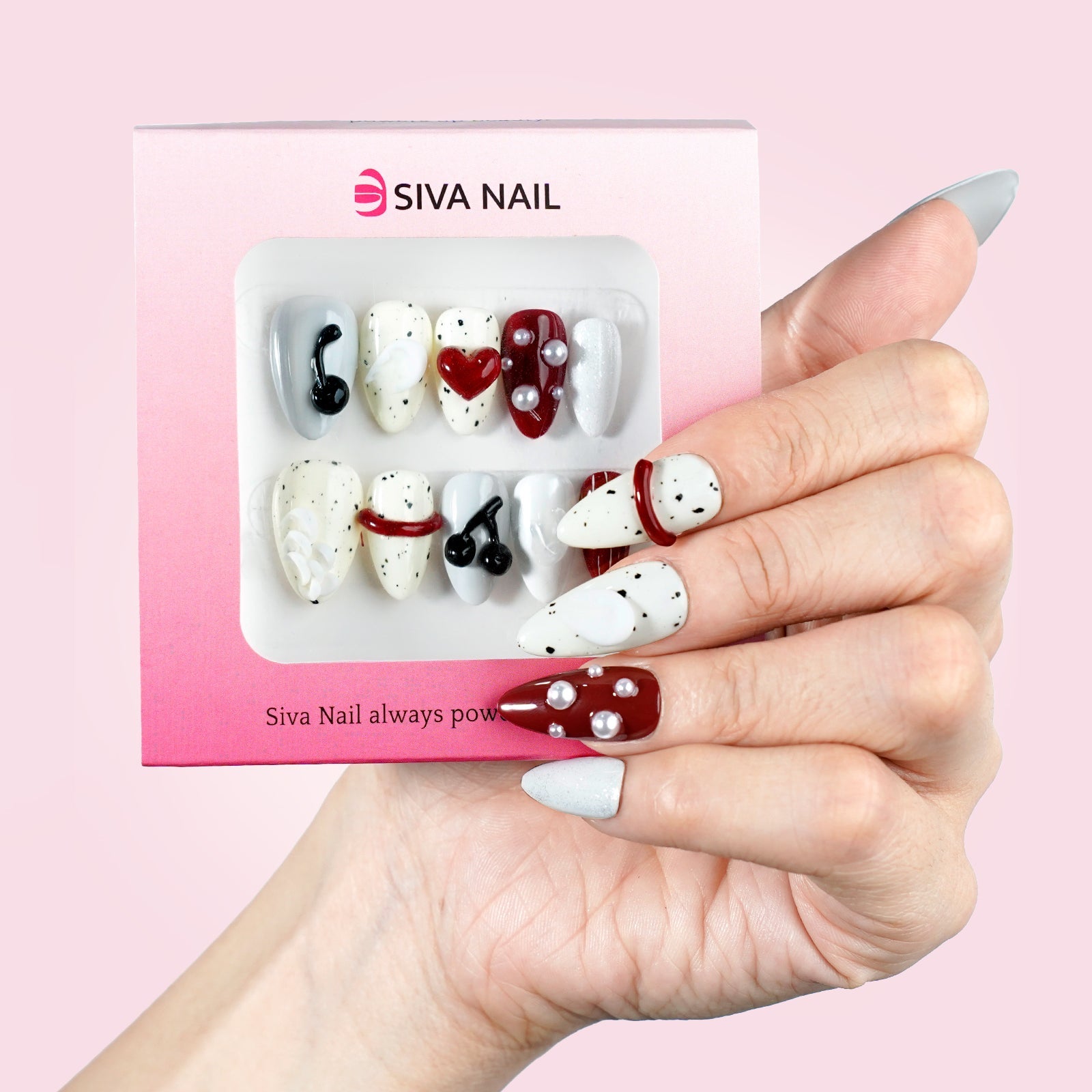 Siva Nail, Sweet Reverie, Valentinstag-Press-on-Nägel