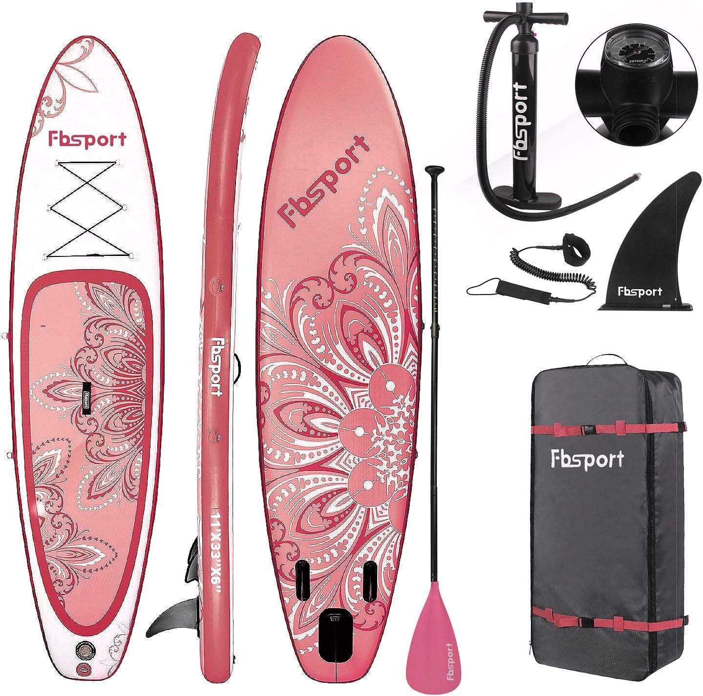 Premium Stand Up Paddle Board, Yoga Board with Durable SUP Accessories & Carry Bag | Wide Stance, Surf Control, Non-Slip Deck, Leash, Paddle and Pump for Youth & Adult