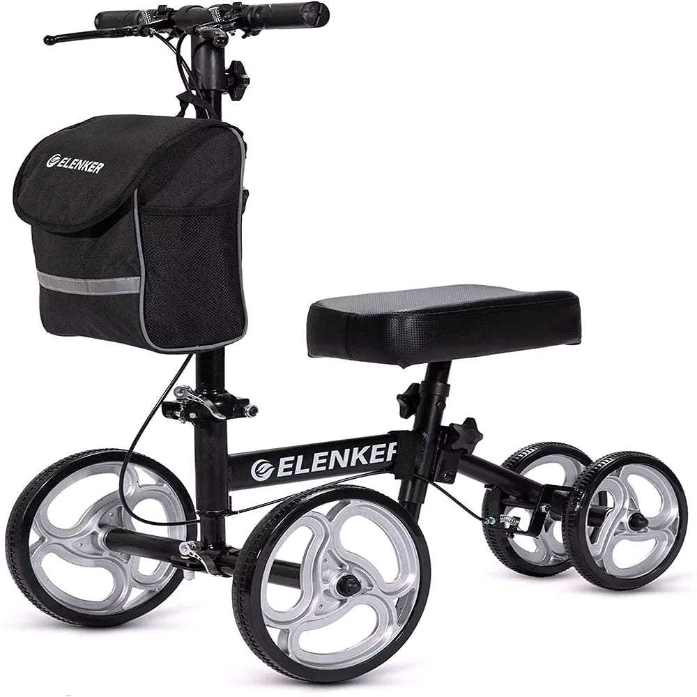 Elenker Knee Walker Steerable Medical Scooter Crutch Alternative