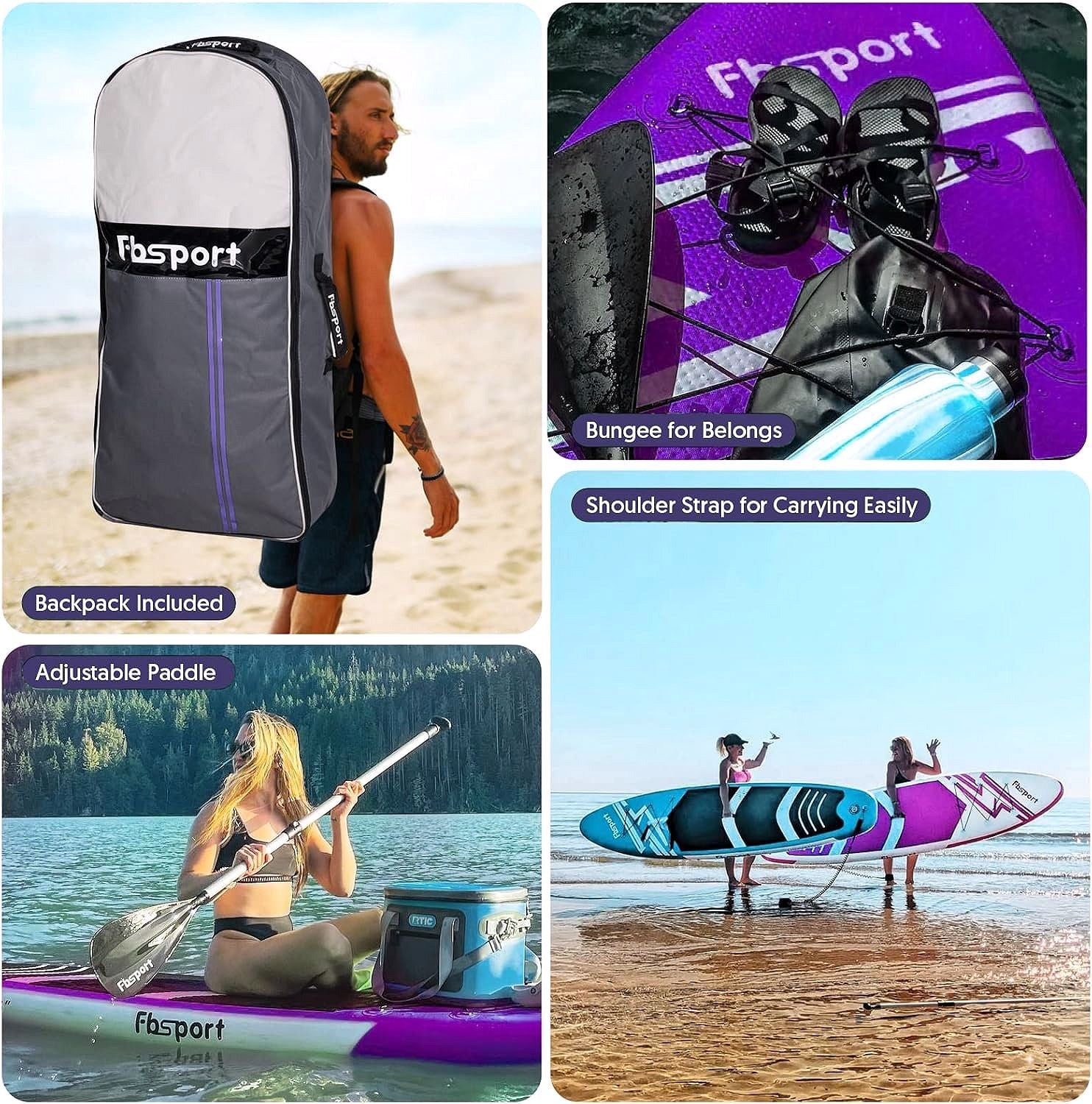 Premium Stand Up Paddle Board, Yoga Board with Durable SUP Accessories & Carry Bag | Wide Stance, Surf Control, Non-Slip Deck, Leash, Paddle and Pump for Youth & Adult